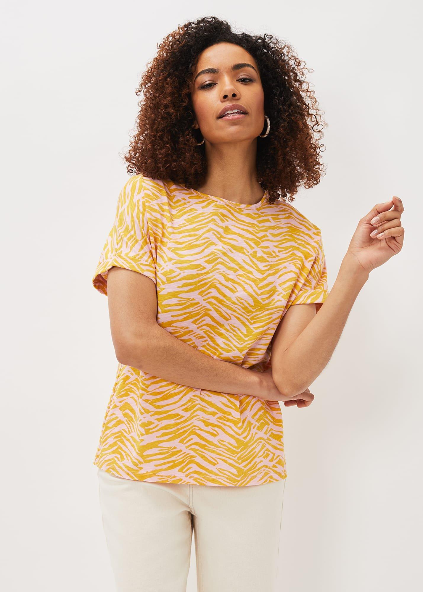 Lucille Cotton Zebra Print Top