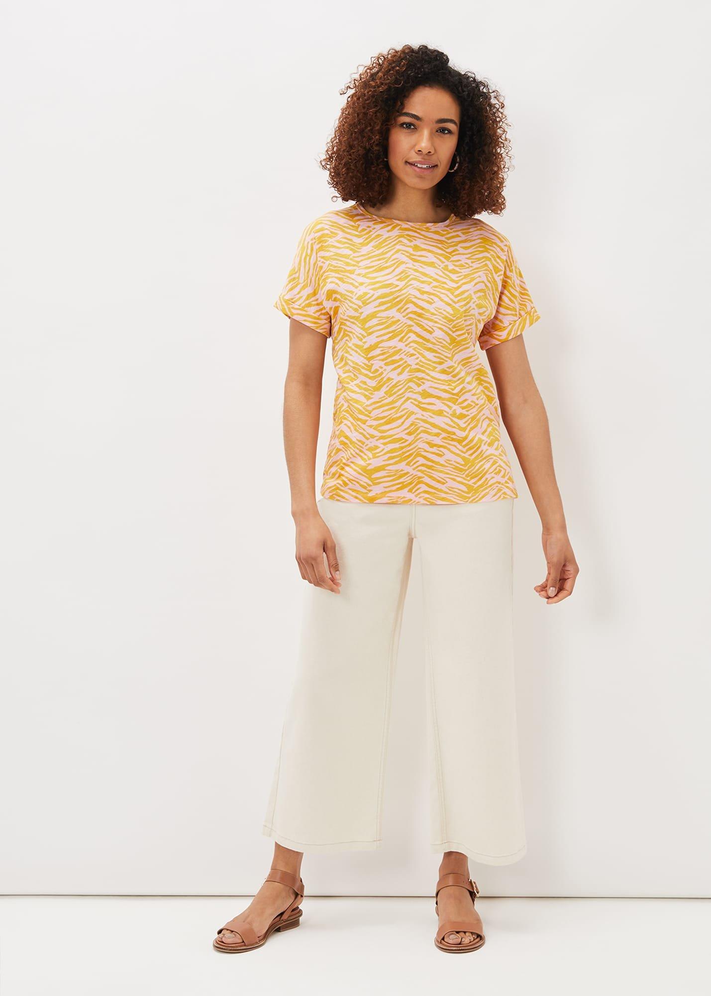 Lucille Cotton Zebra Print Top