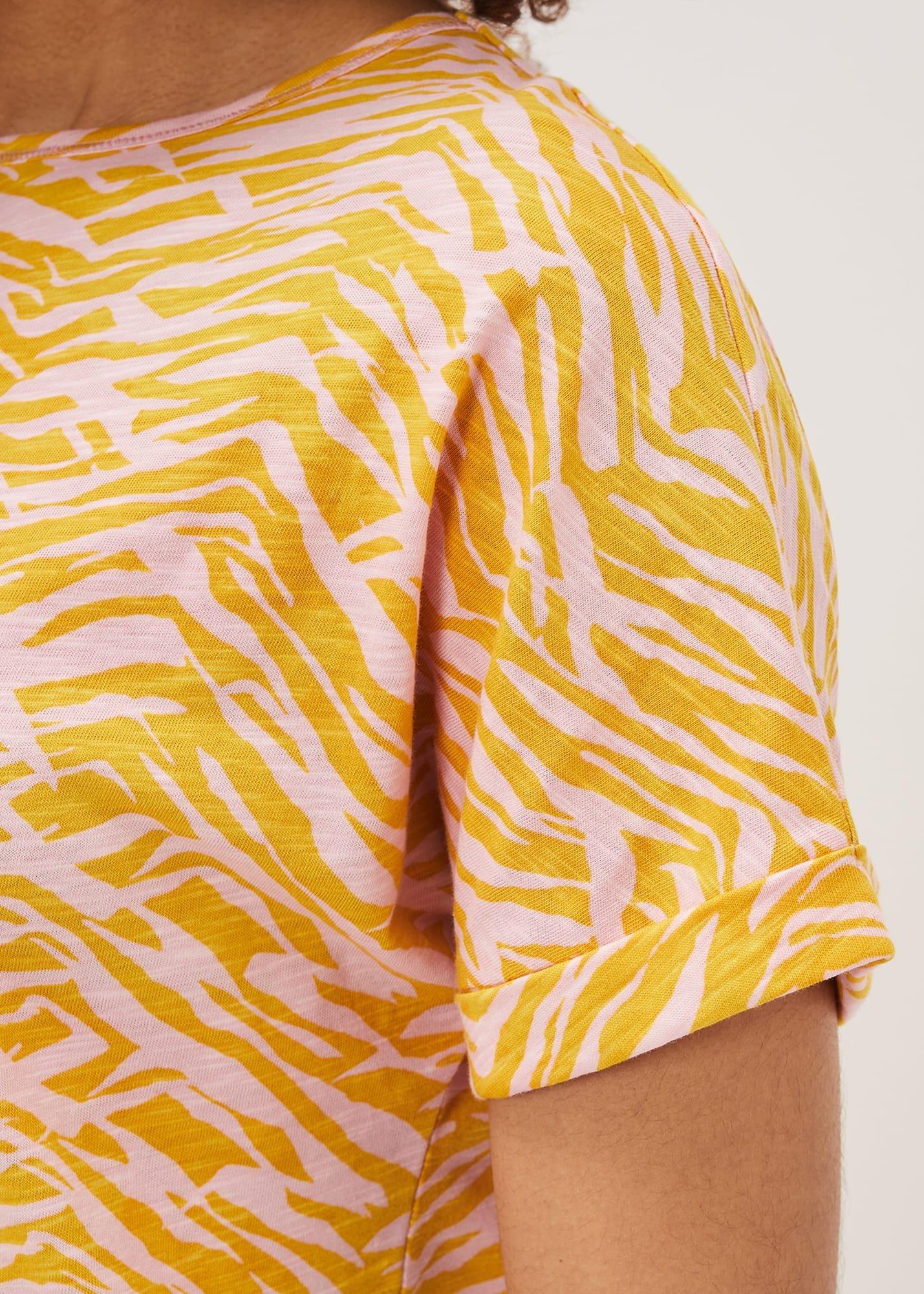 Lucille Cotton Zebra Print Top