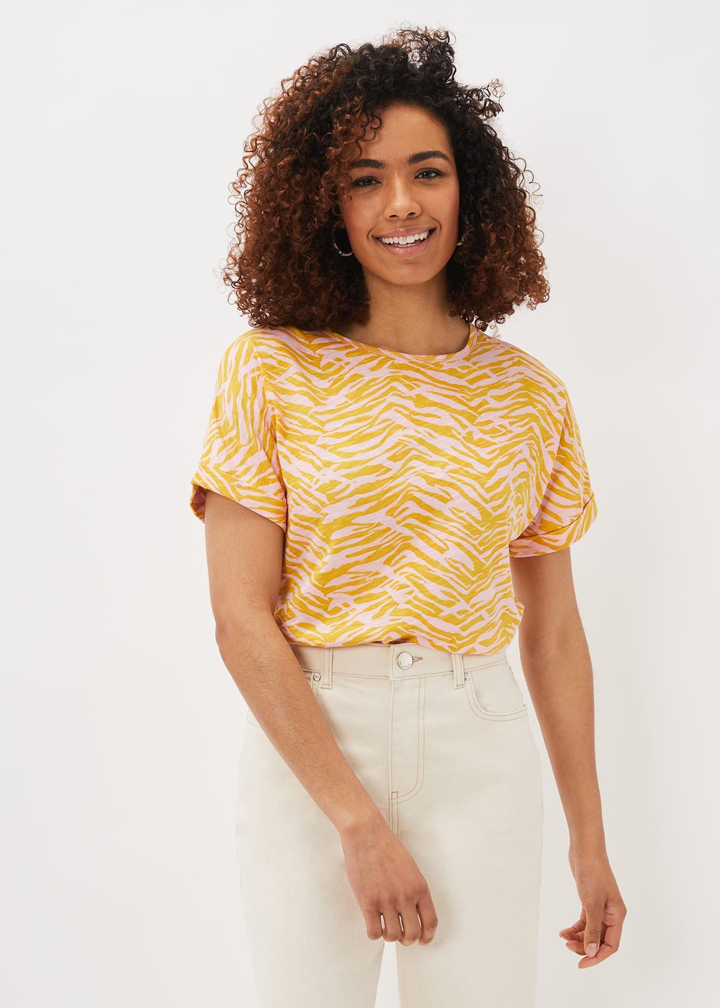 Lucille Cotton Zebra Print Top