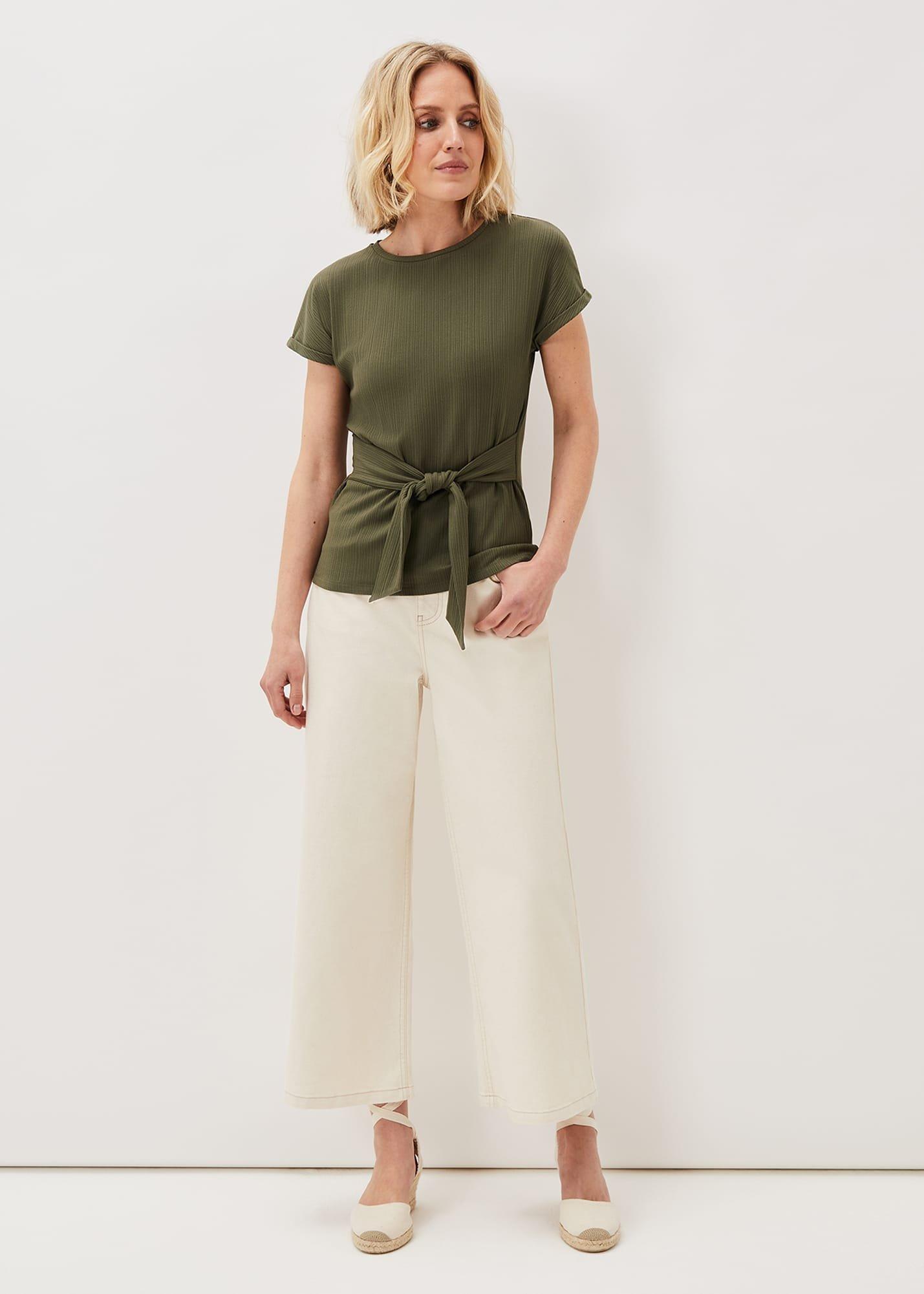 Jaylene Textured Tie Waist Top