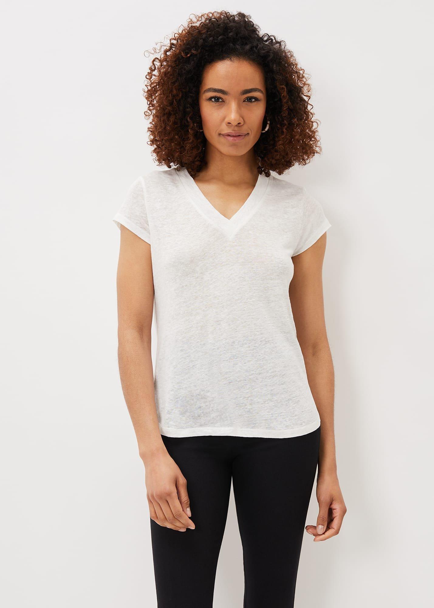 Emera Linen V-Neck Top