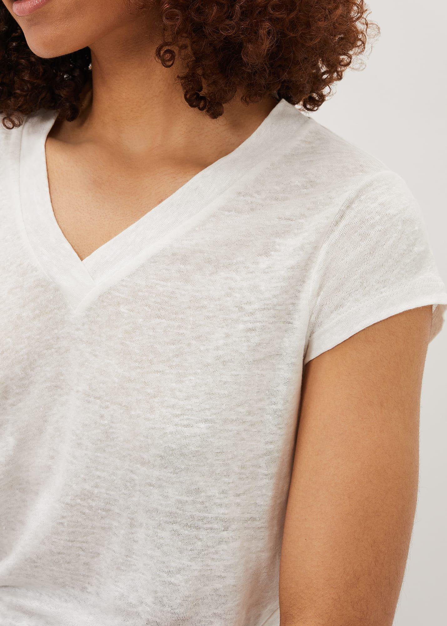 Emera Linen V-Neck Top