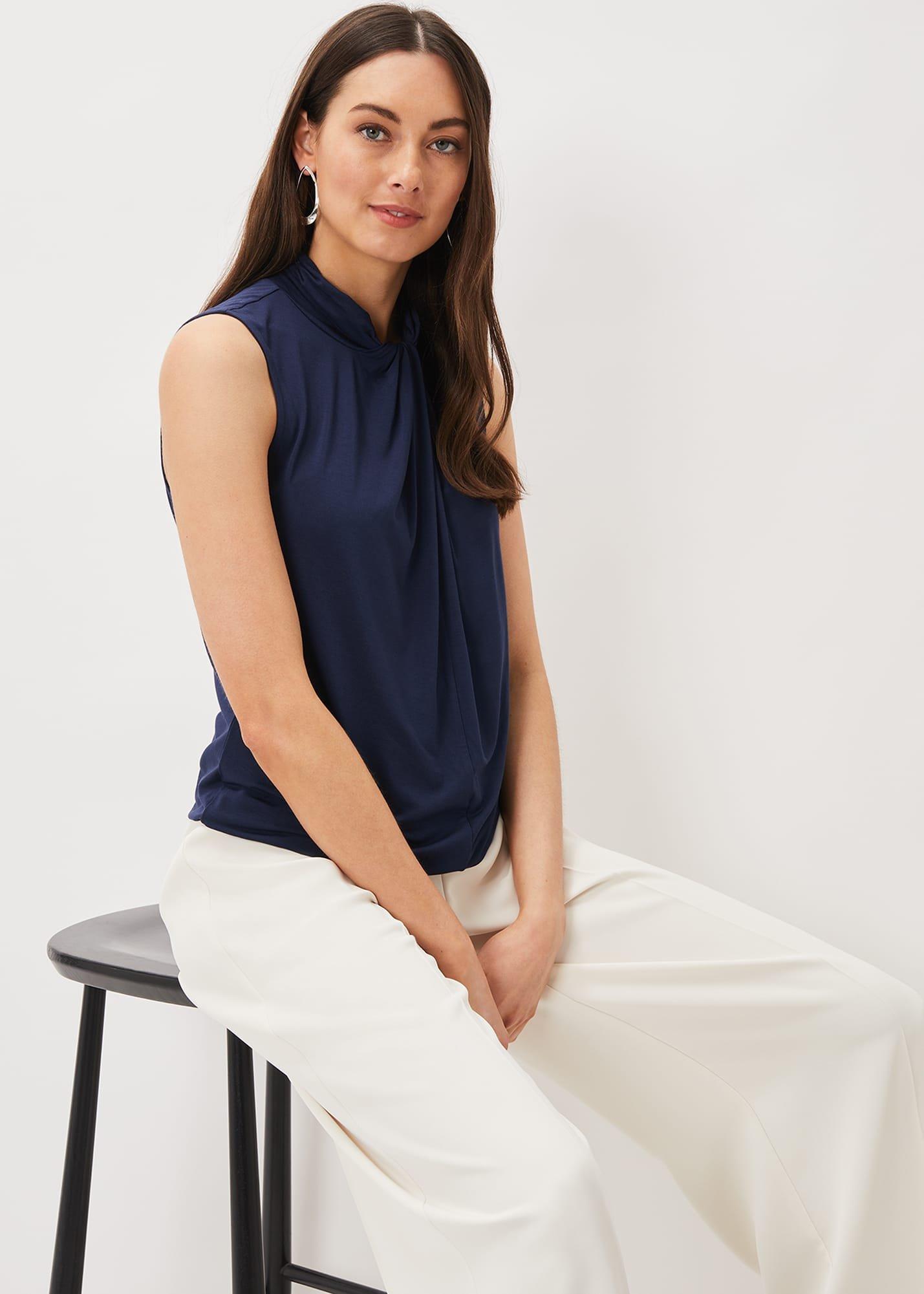 Reign Jersey Twist Neck Top