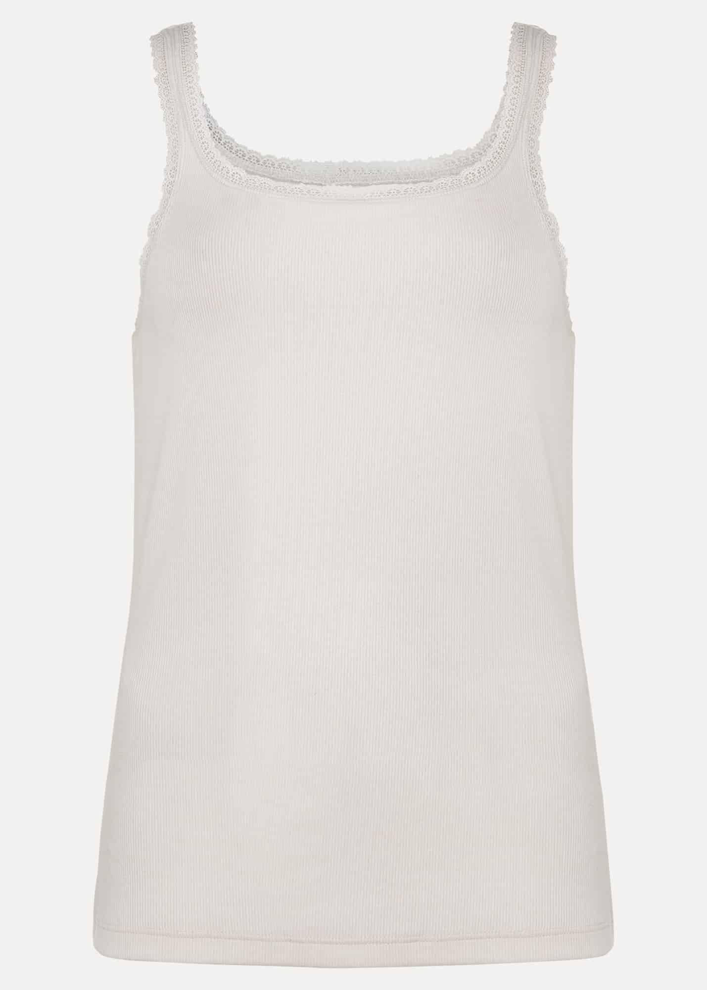 Kimberley Square Neck Lace Trim Vest Top