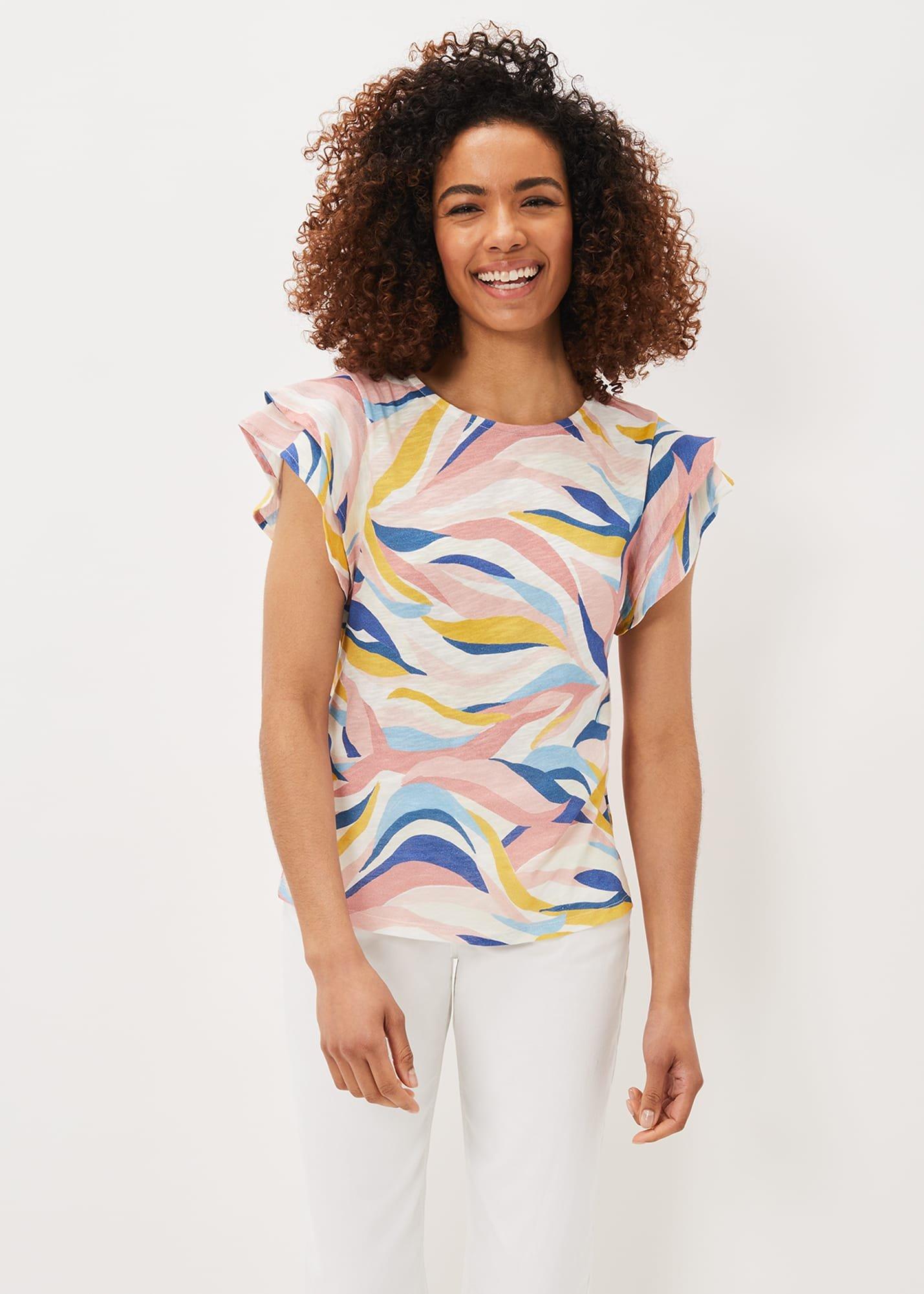 Kali Linen Multi Print Top
