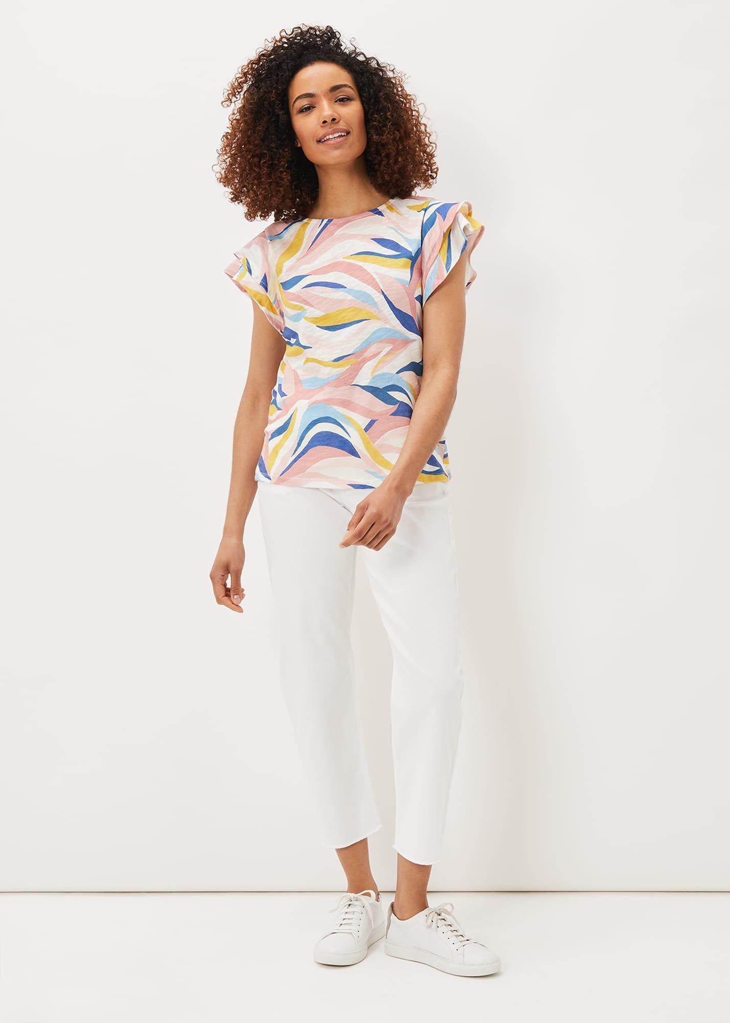 Kali Linen Multi Print Top