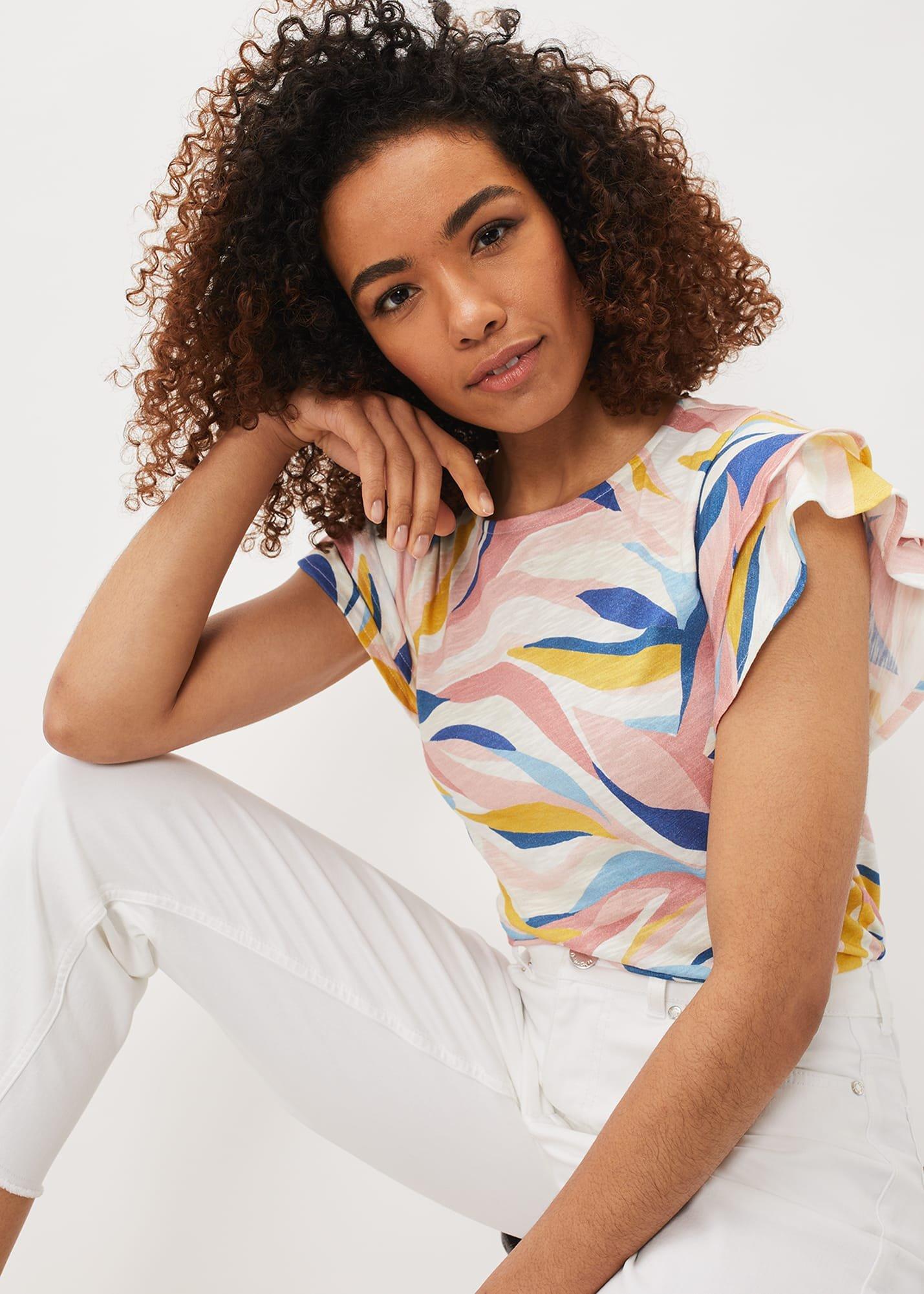 Kali Linen Multi Print Top