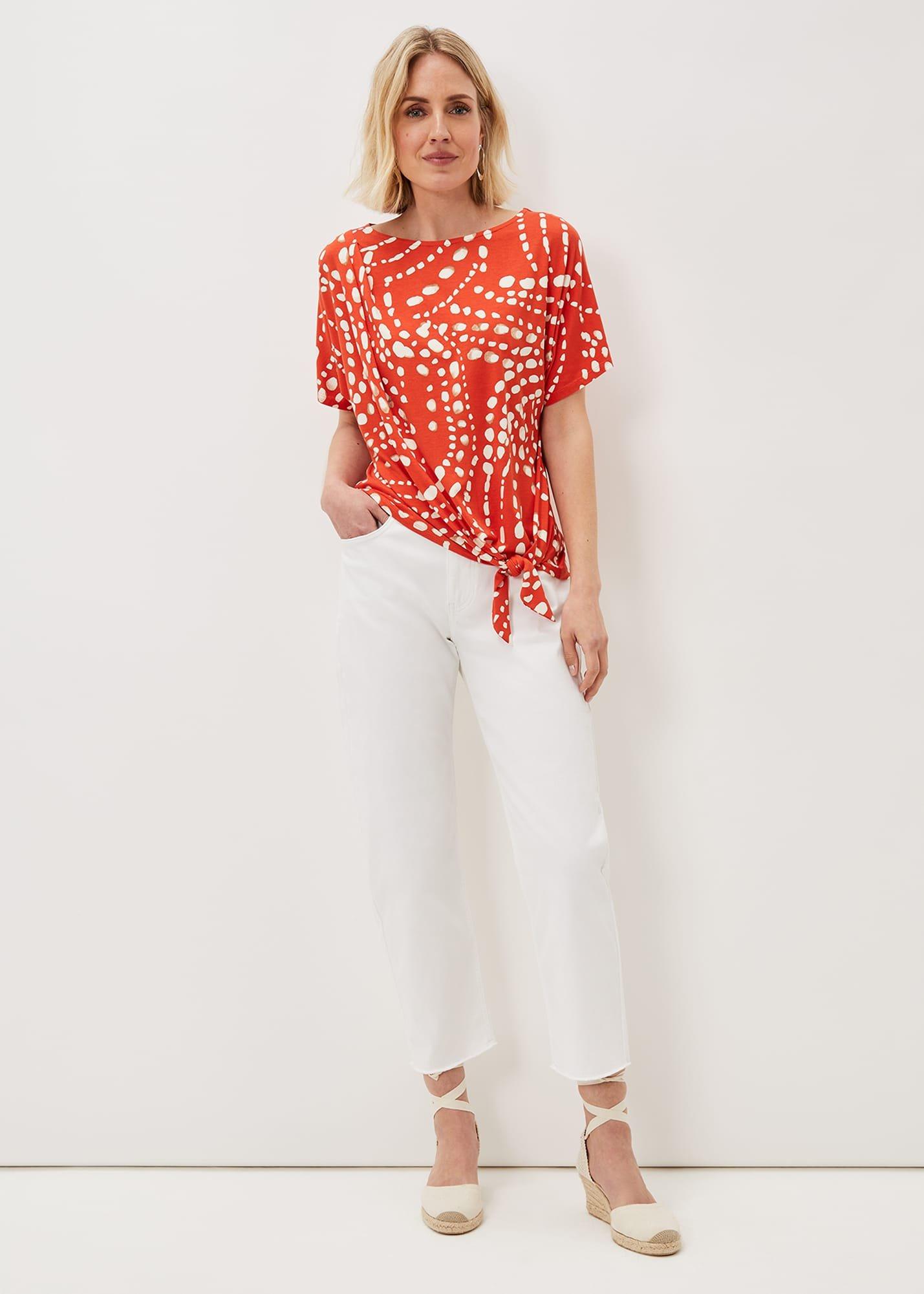 Ayla Spot Side Tie Top