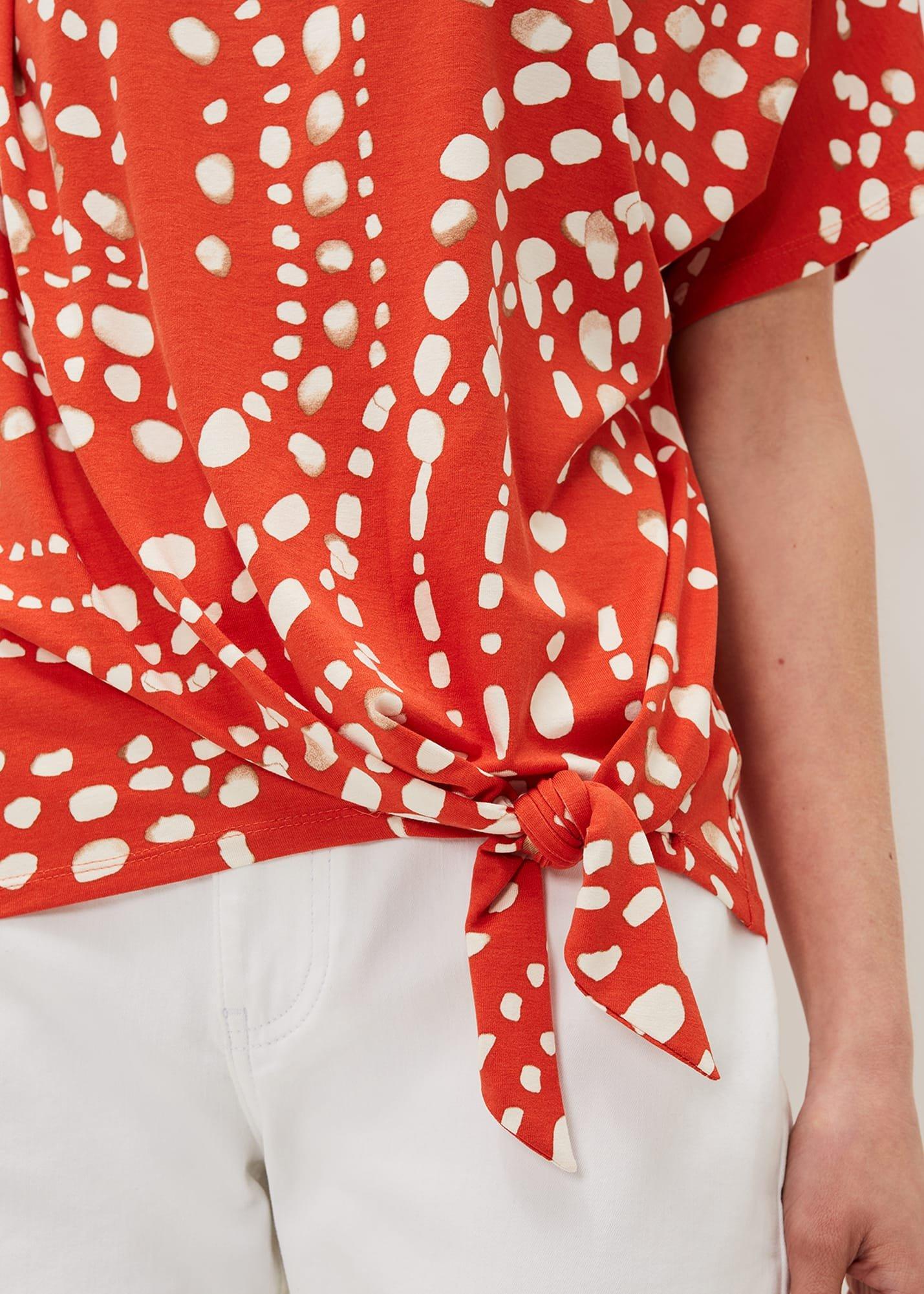 Ayla Spot Side Tie Top