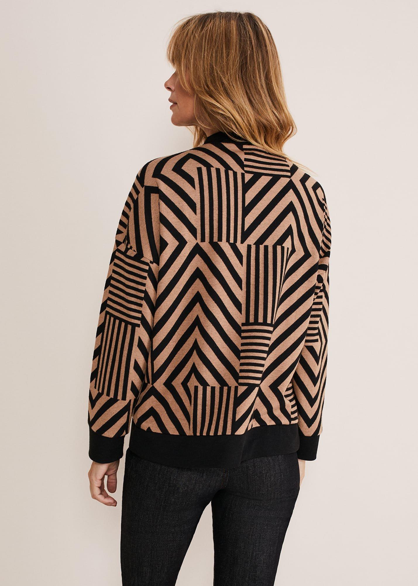 Renatta Patched Geo Jacquard Top