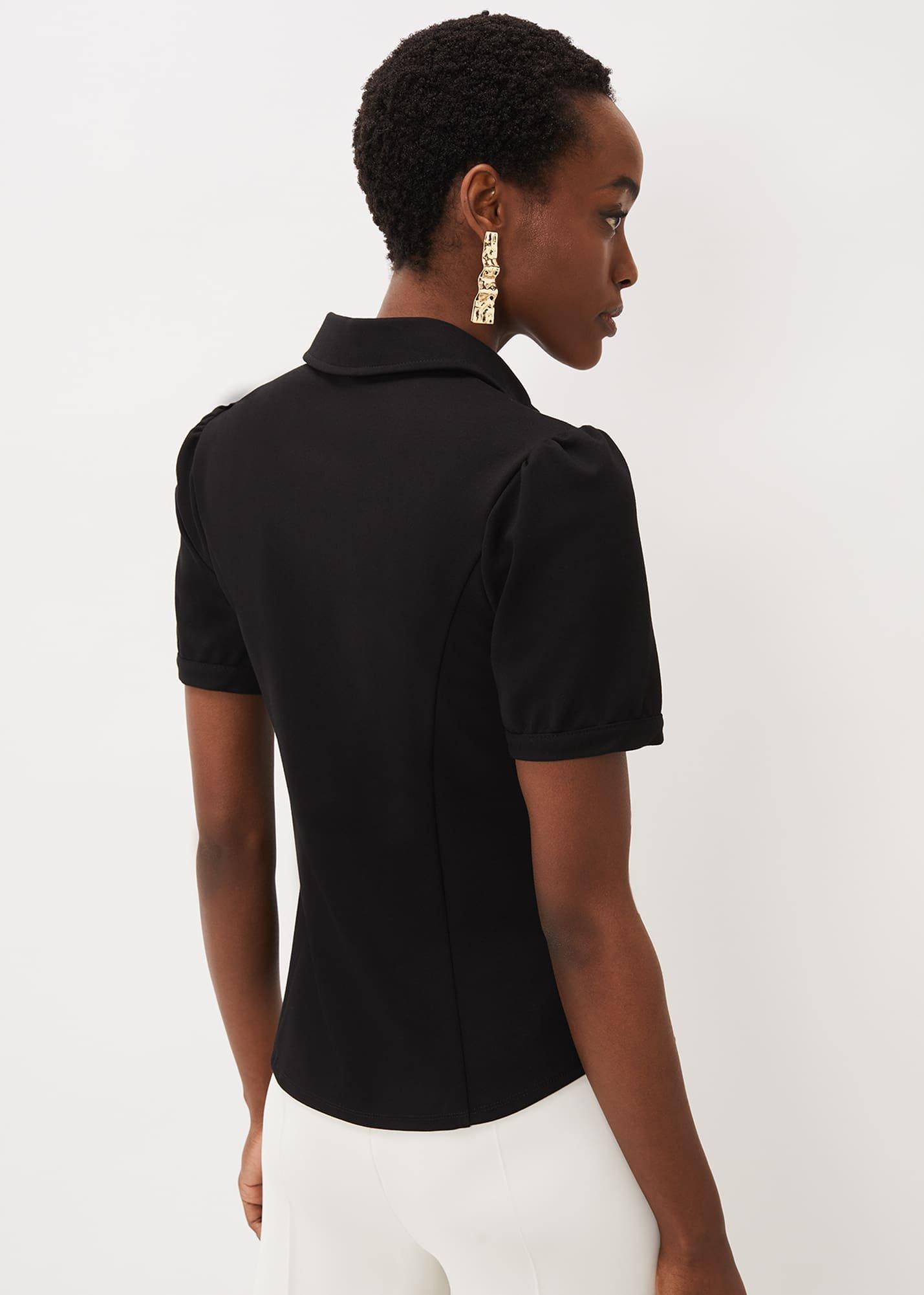 Shaden Zip Front Ponte Top