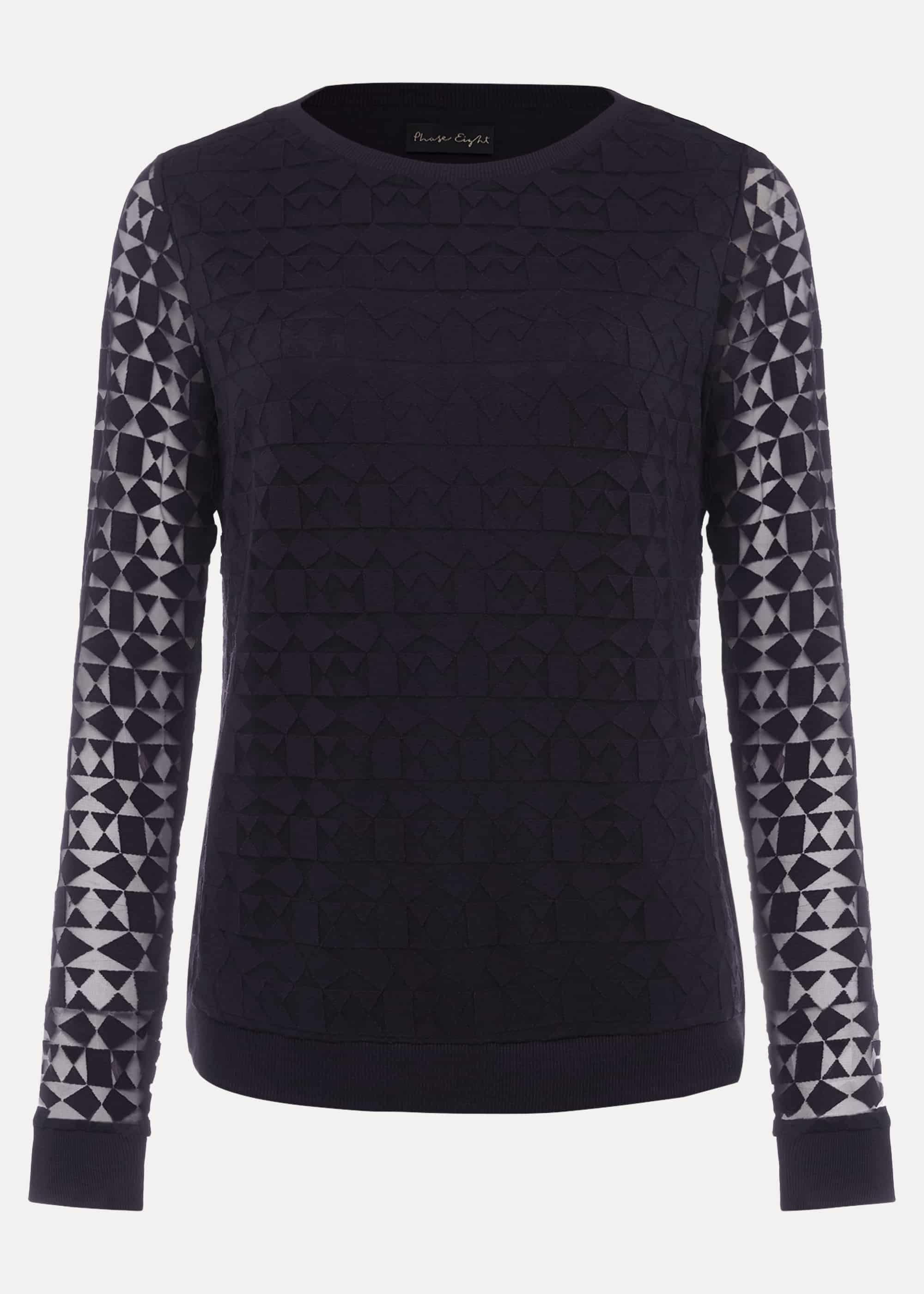 Sakuro Geo Burnout Print Top