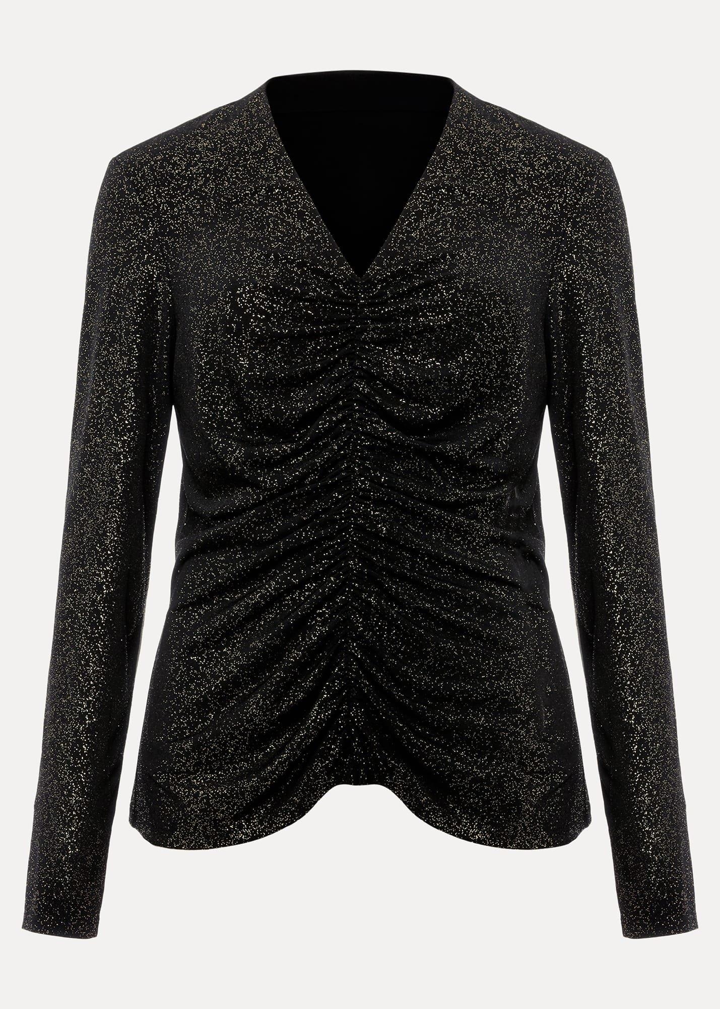 Marta Ruched Front V-Neck Top