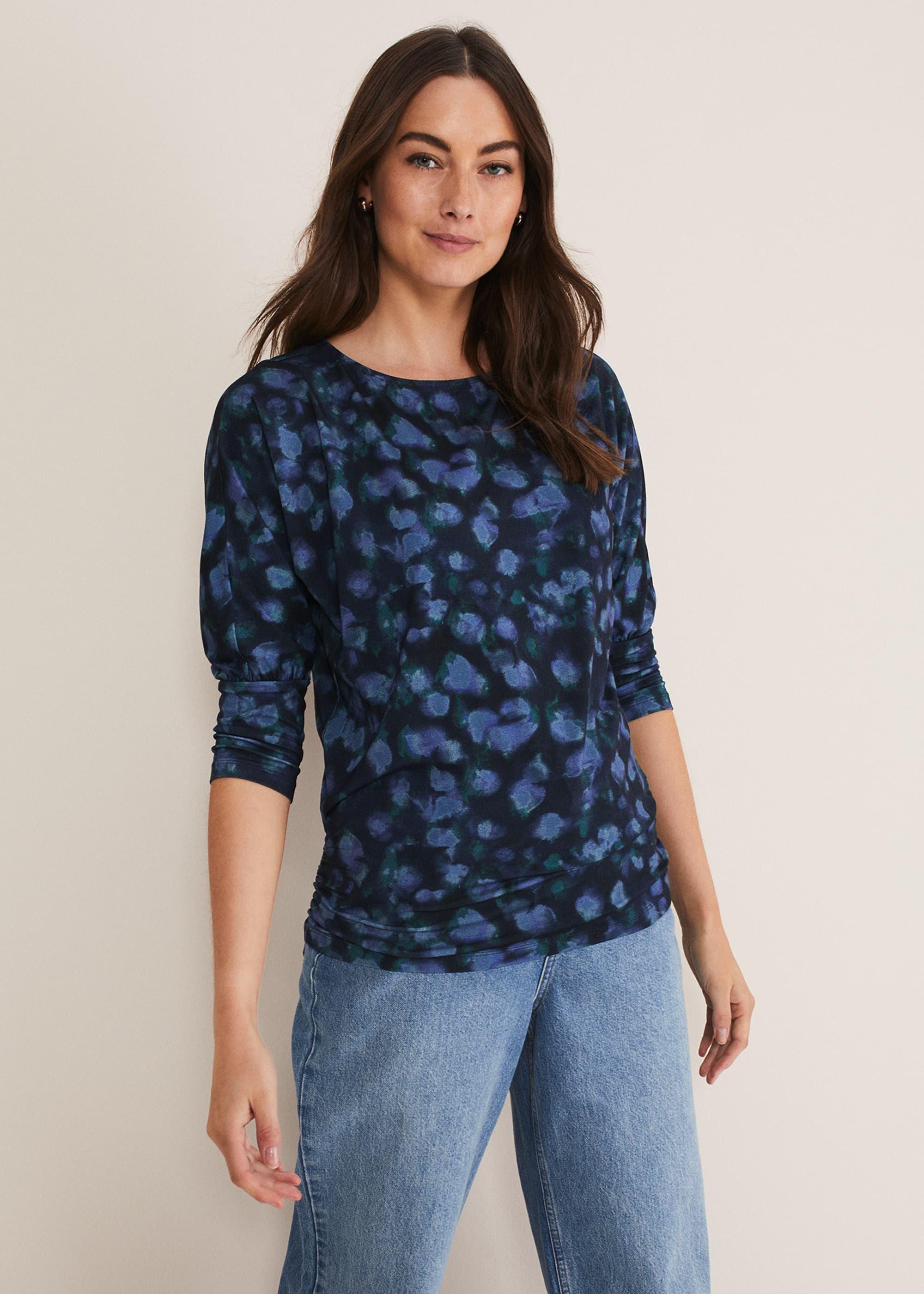 Valentina Smudge Ruched Side Top