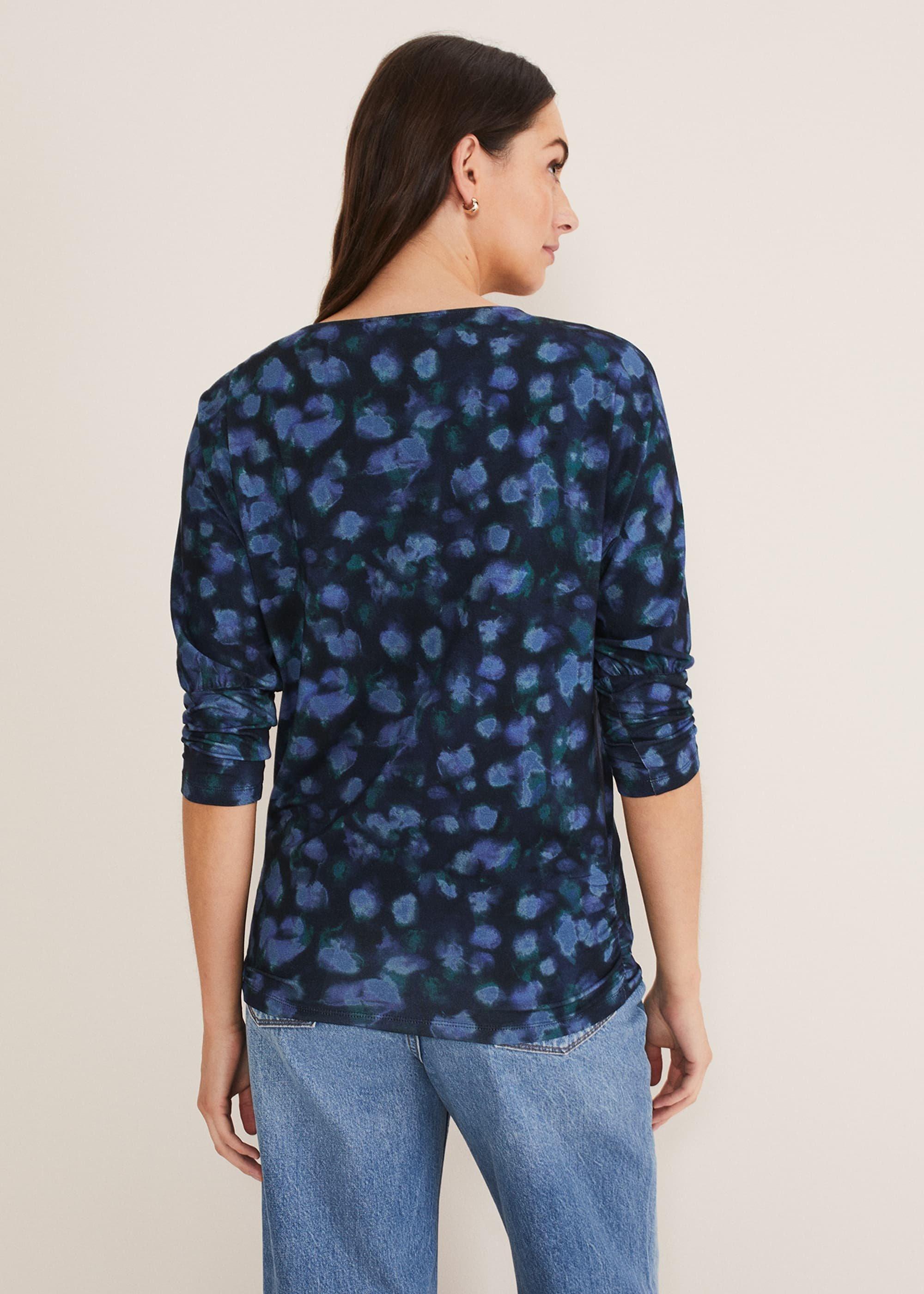 Valentina Smudge Ruched Side Top