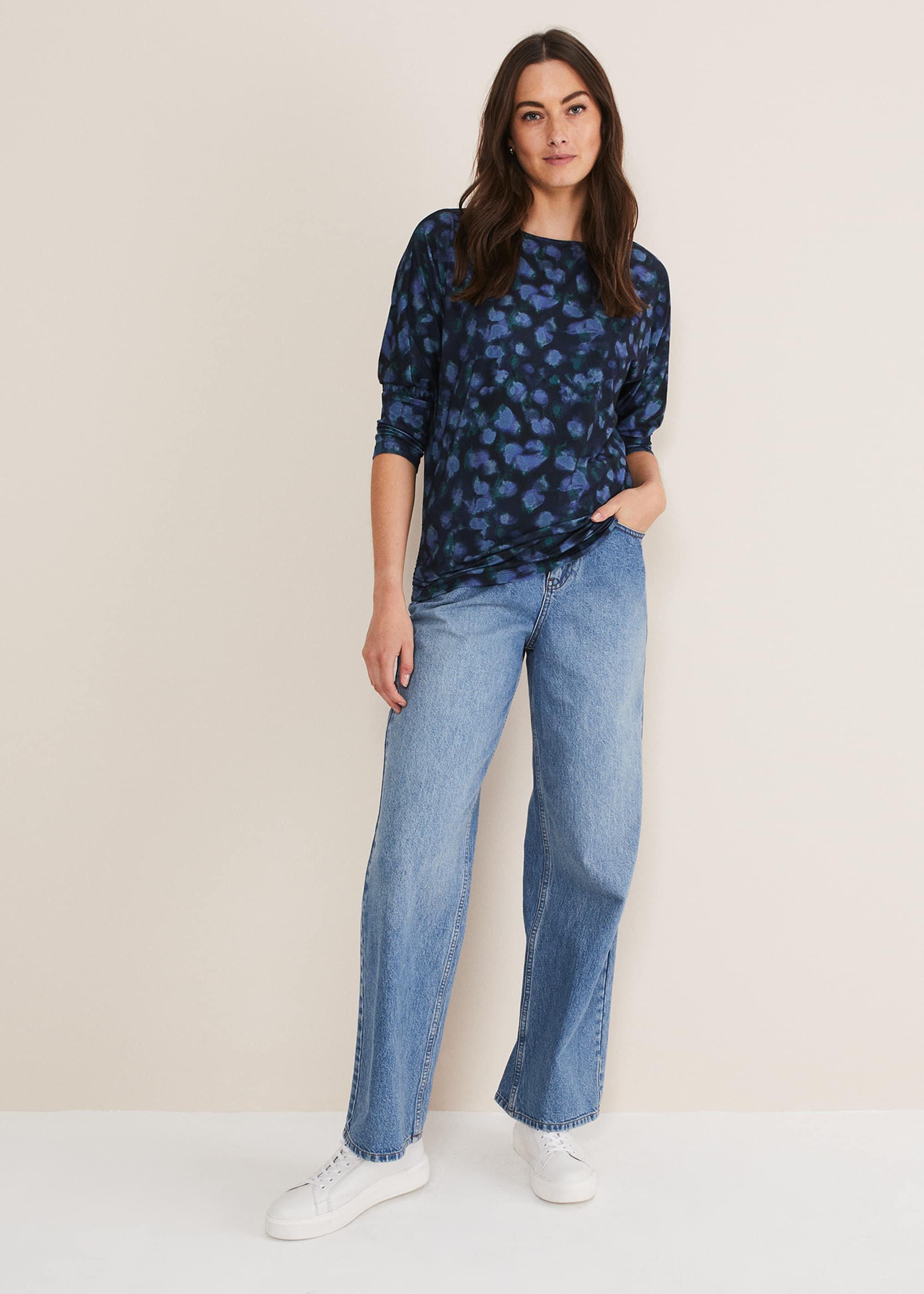 Valentina Smudge Ruched Side Top