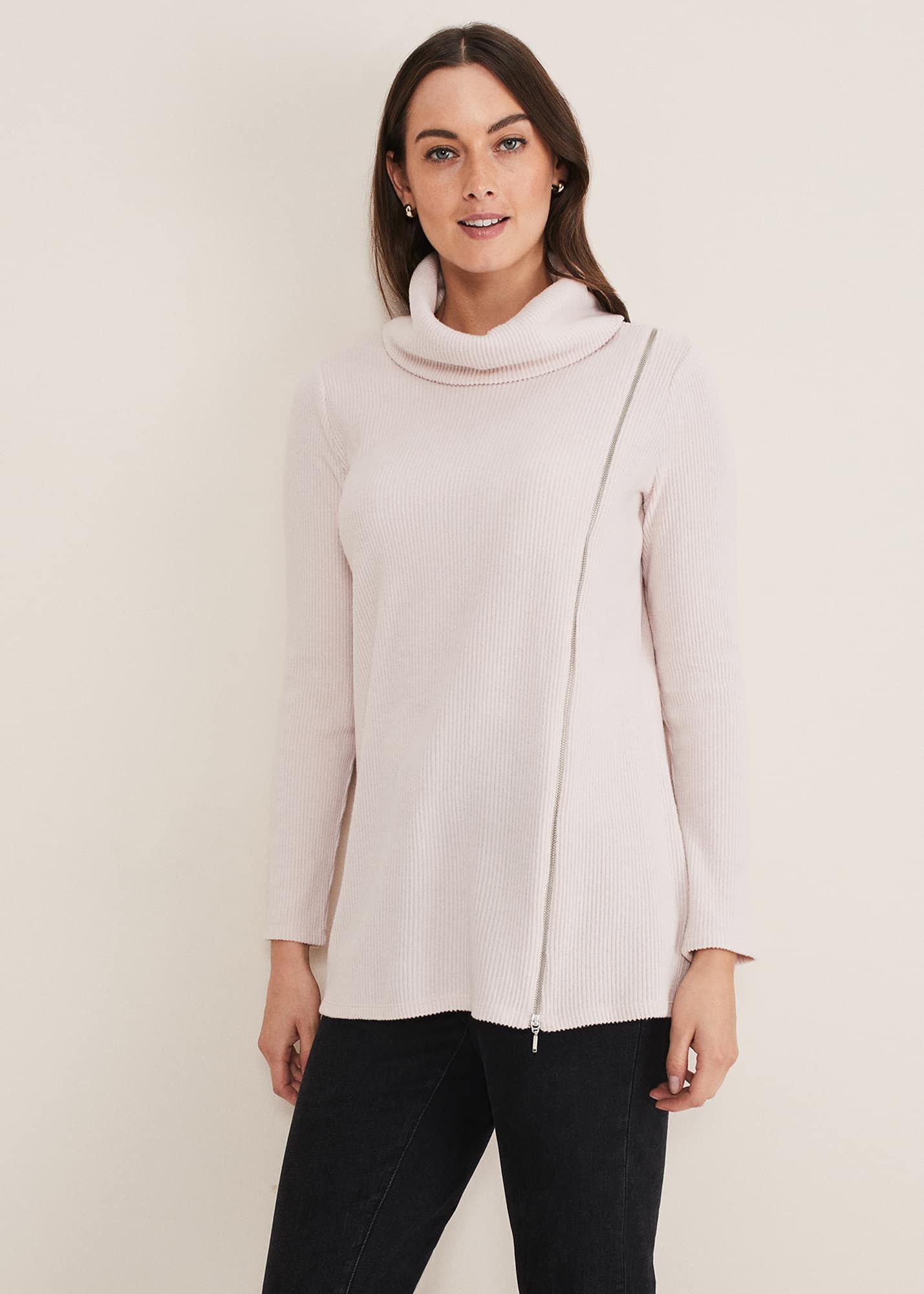 Klara Longline Zip Detail Snuggle Top