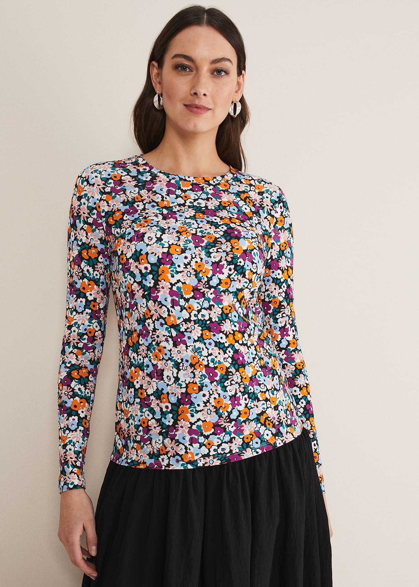Serena Jersey Ditsy Top