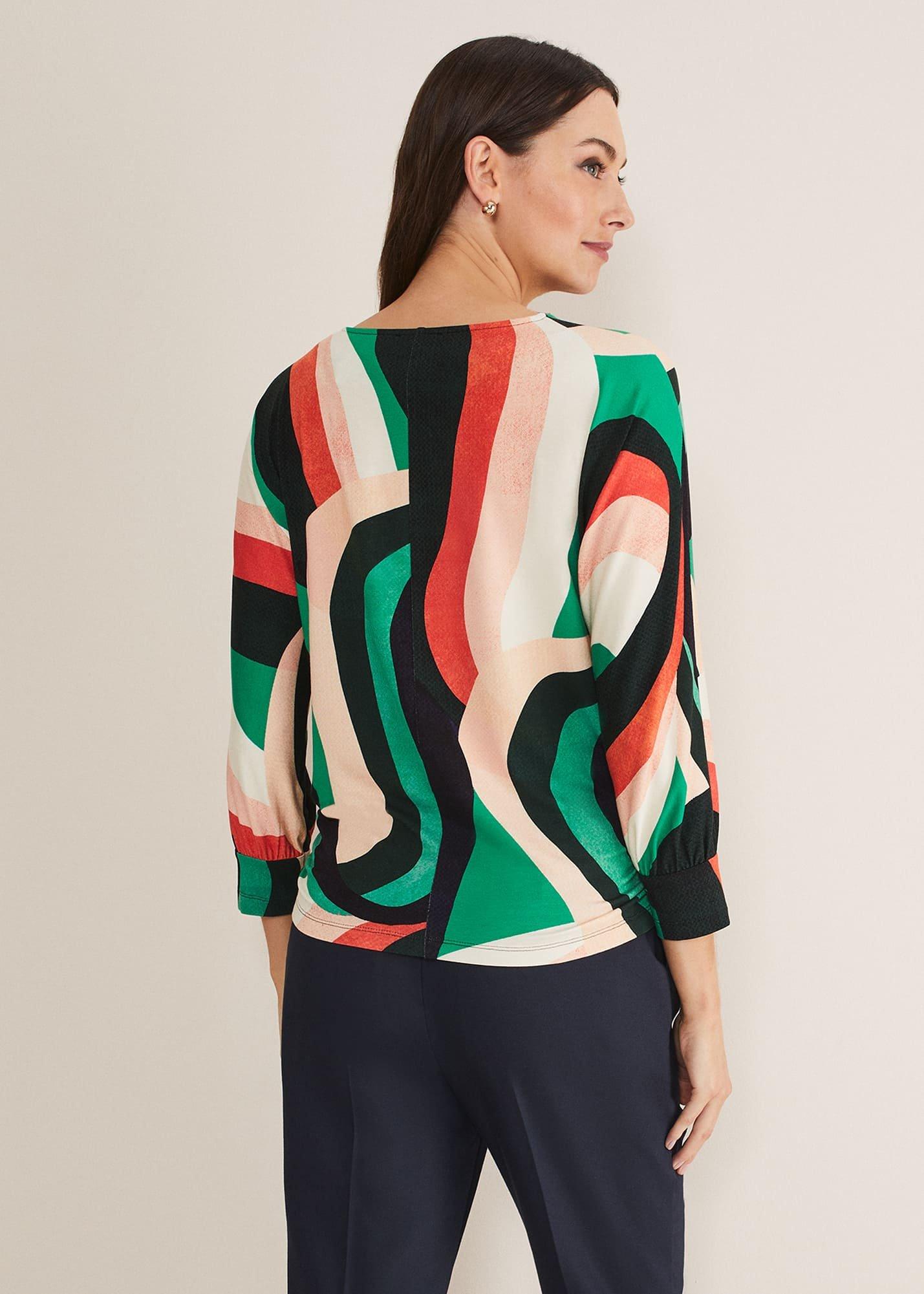 Nathalie Swirl Print Top
