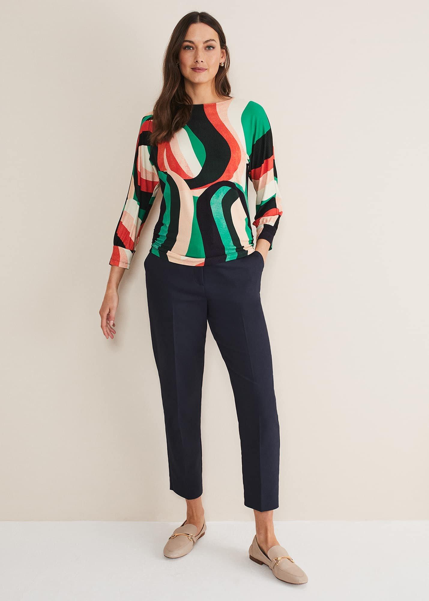 Nathalie Swirl Print Top