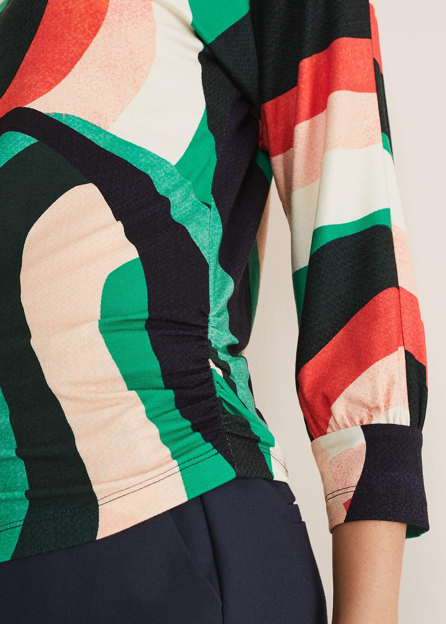 Nathalie Swirl Print Top