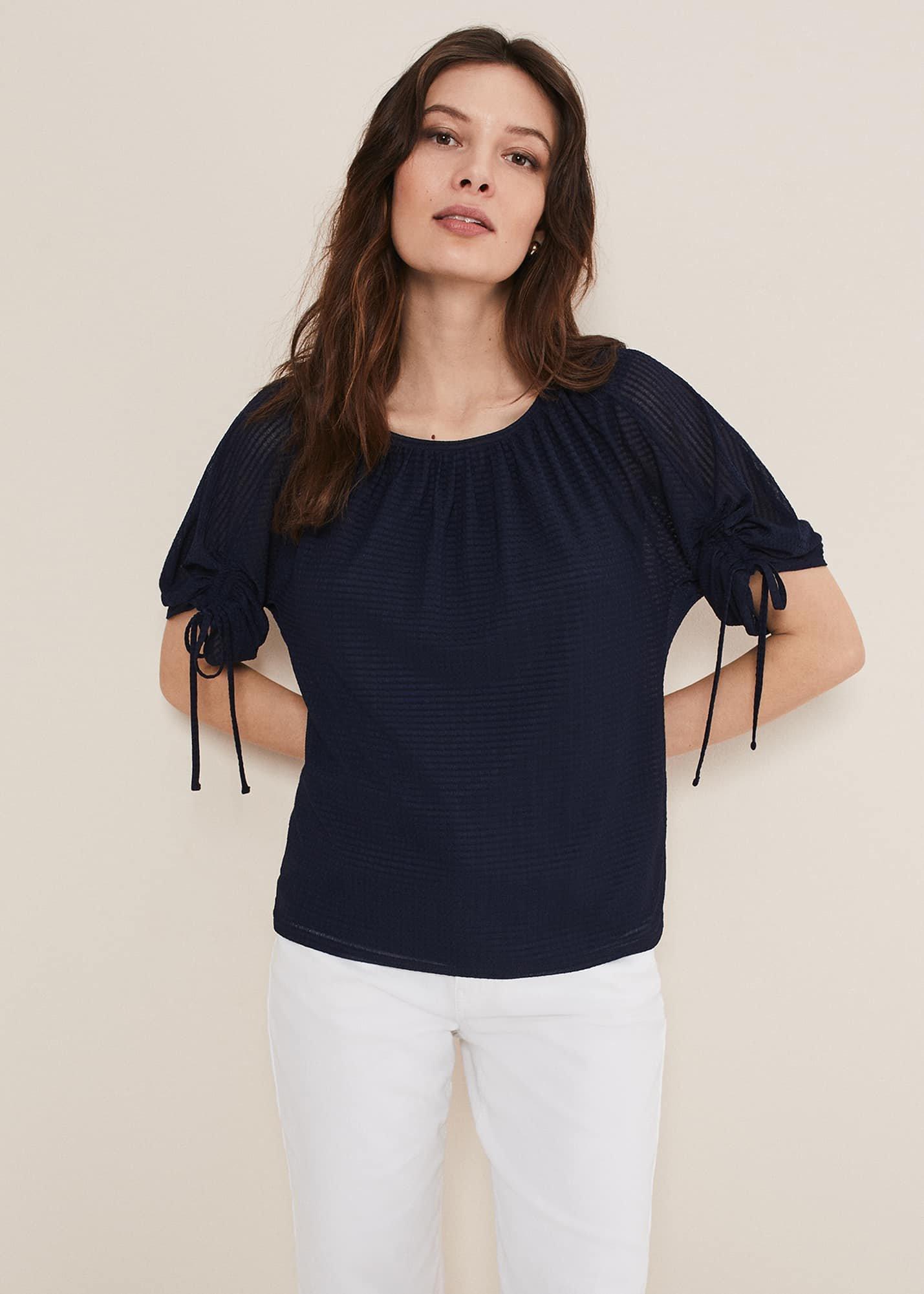 Meda Textured Jersey Top