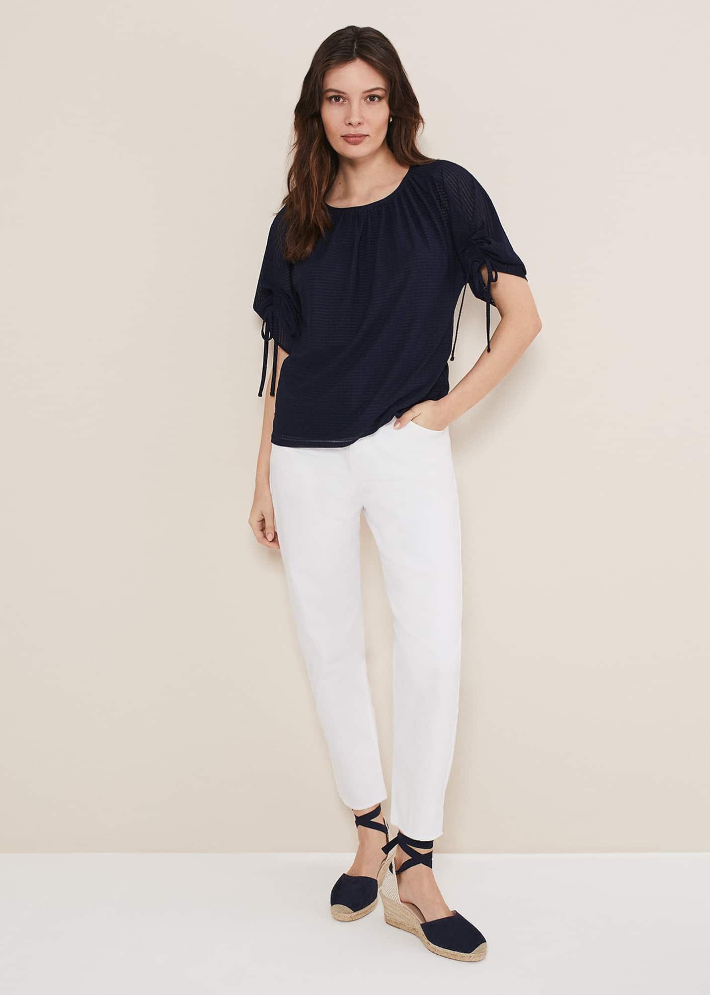 Meda Textured Jersey Top