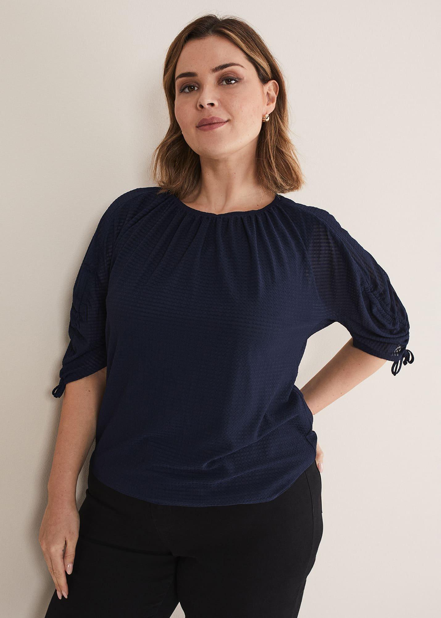 Meda Textured Jersey Top