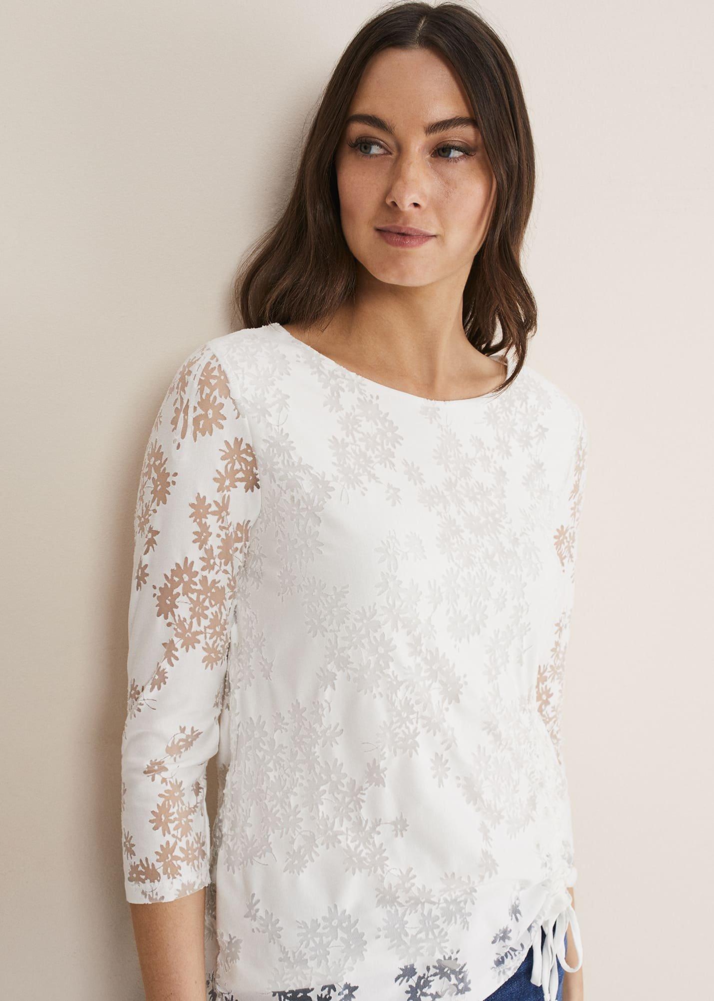 Mariella Floral Burnout Top