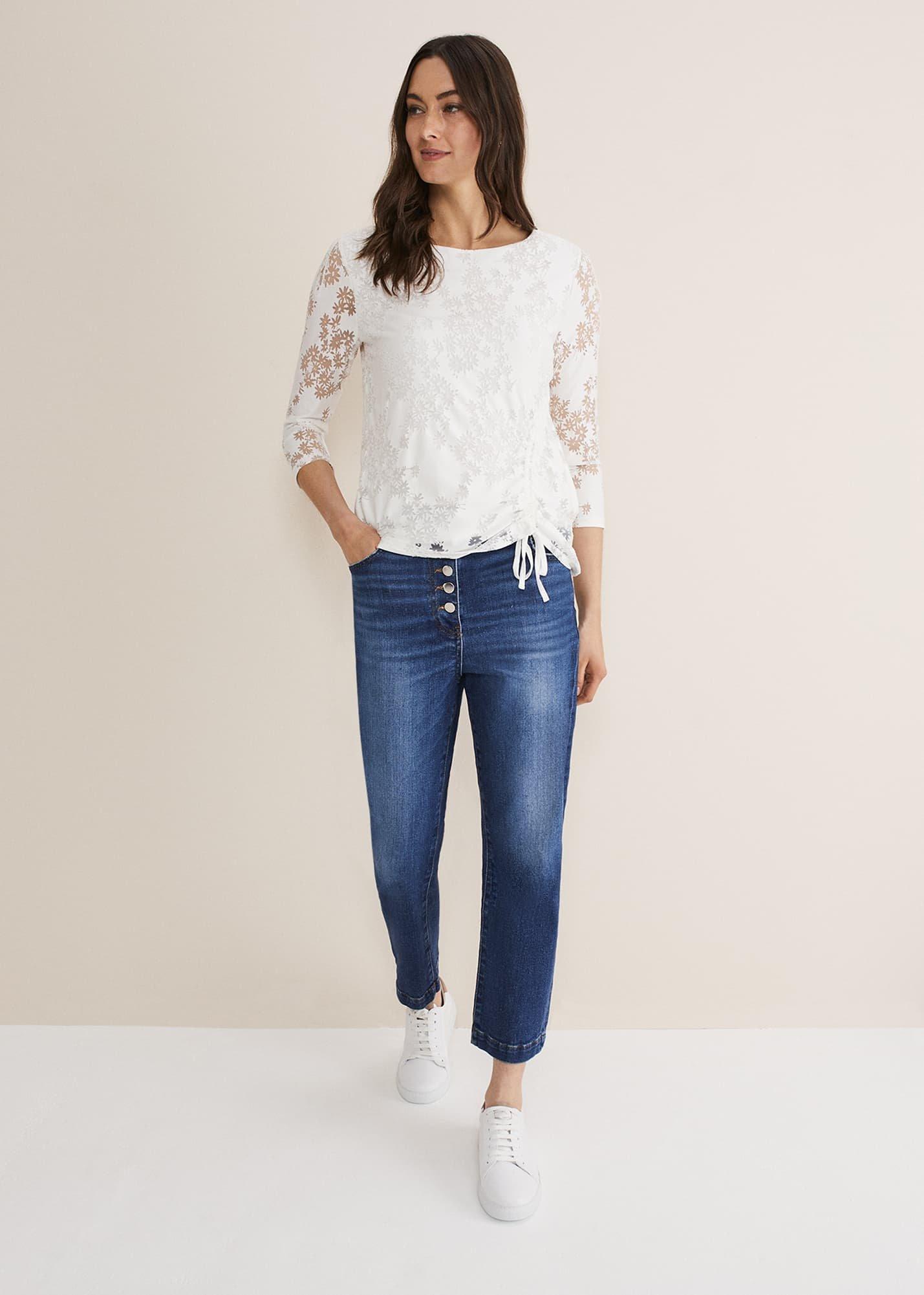 Mariella Floral Burnout Top