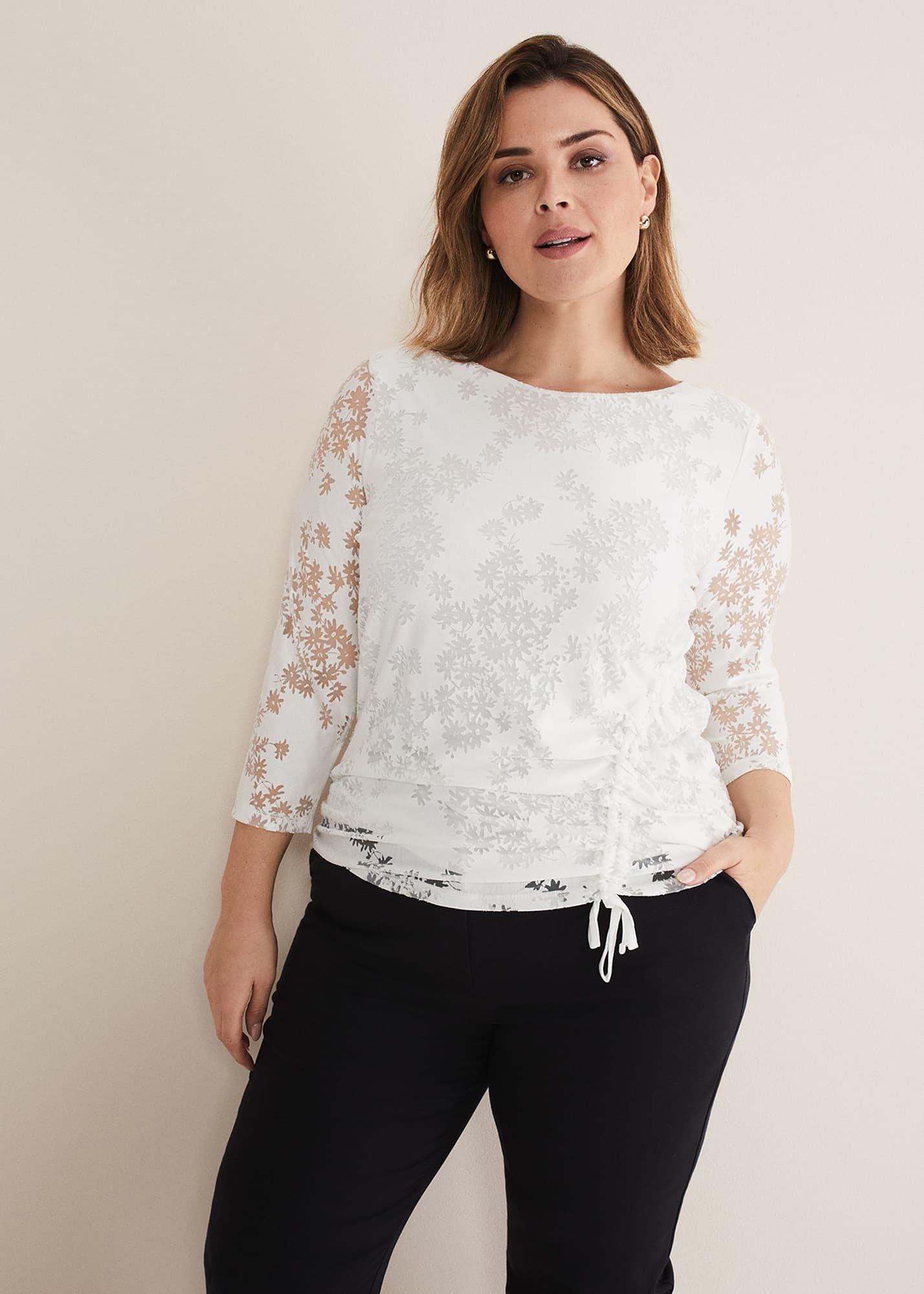 Mariella Floral Burnout Top