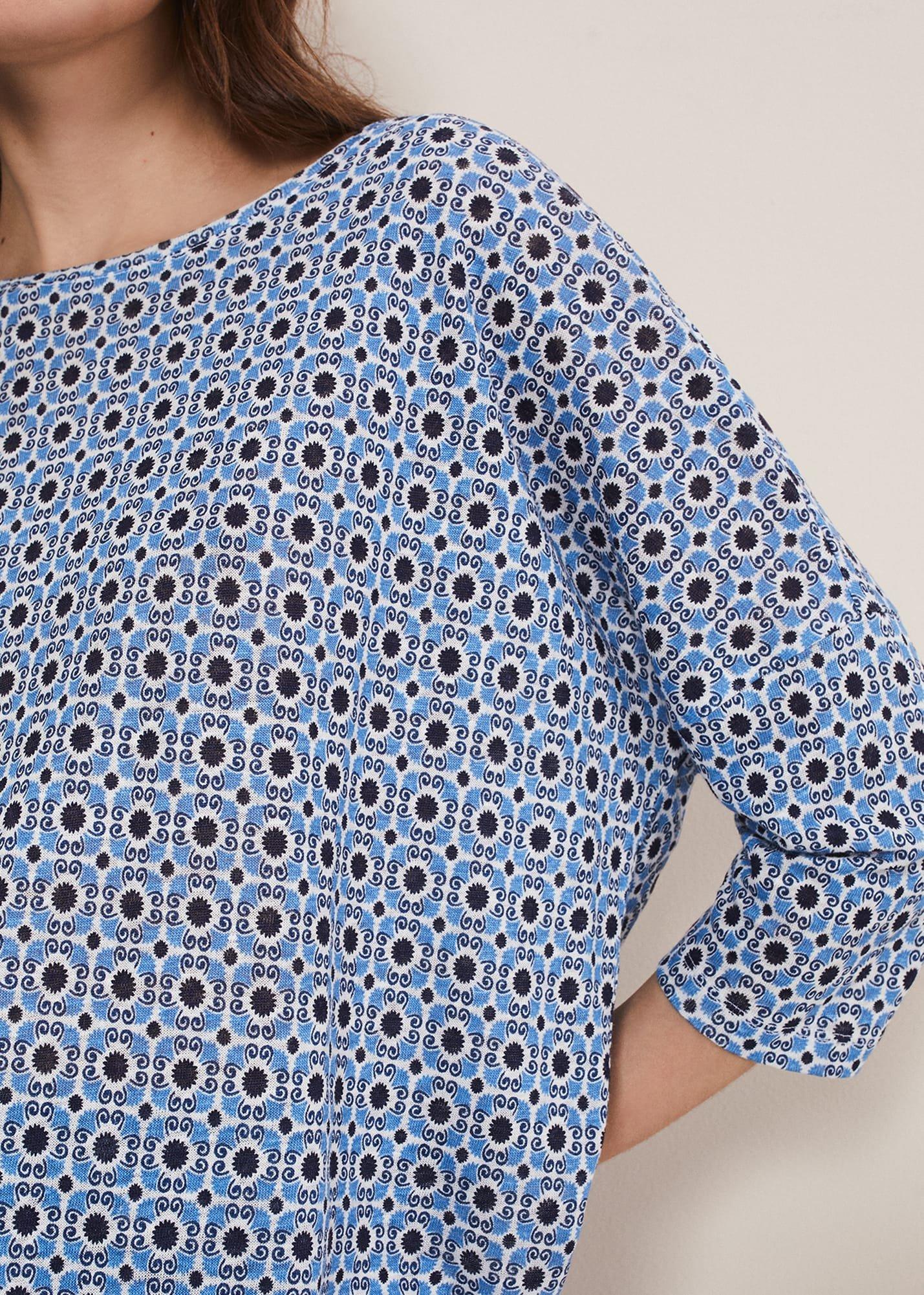 Hadleigh Linen Printed Top