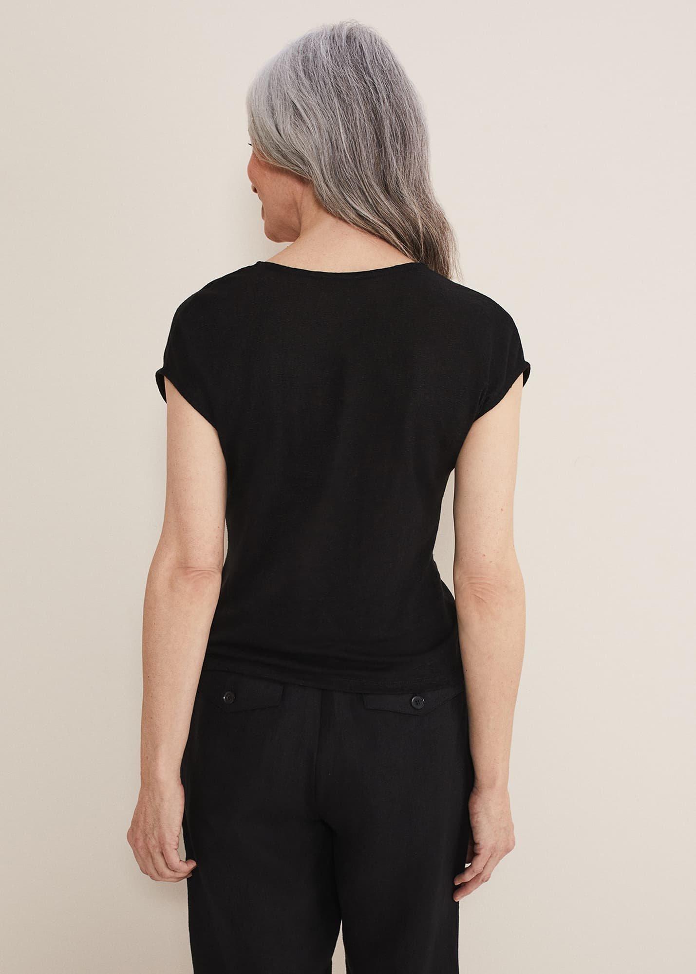 Reyna Linen Tie Front Top