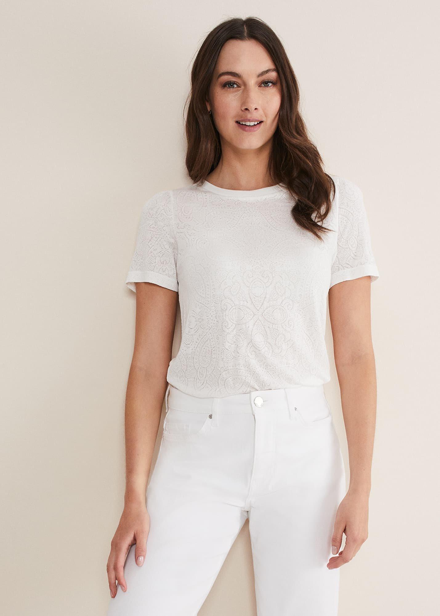 Kinsley Pointelle Jersey Tee
