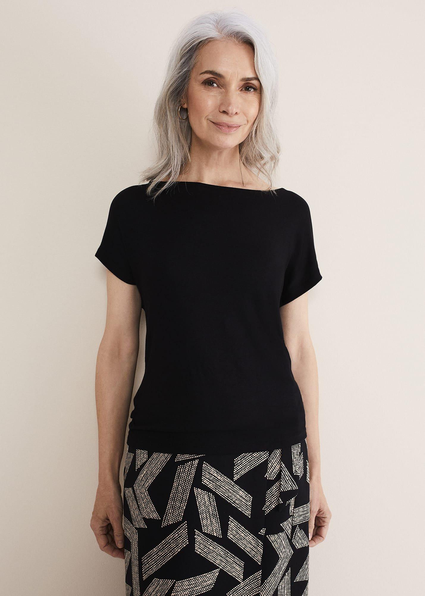 Neena Cowl Twist Back Tee