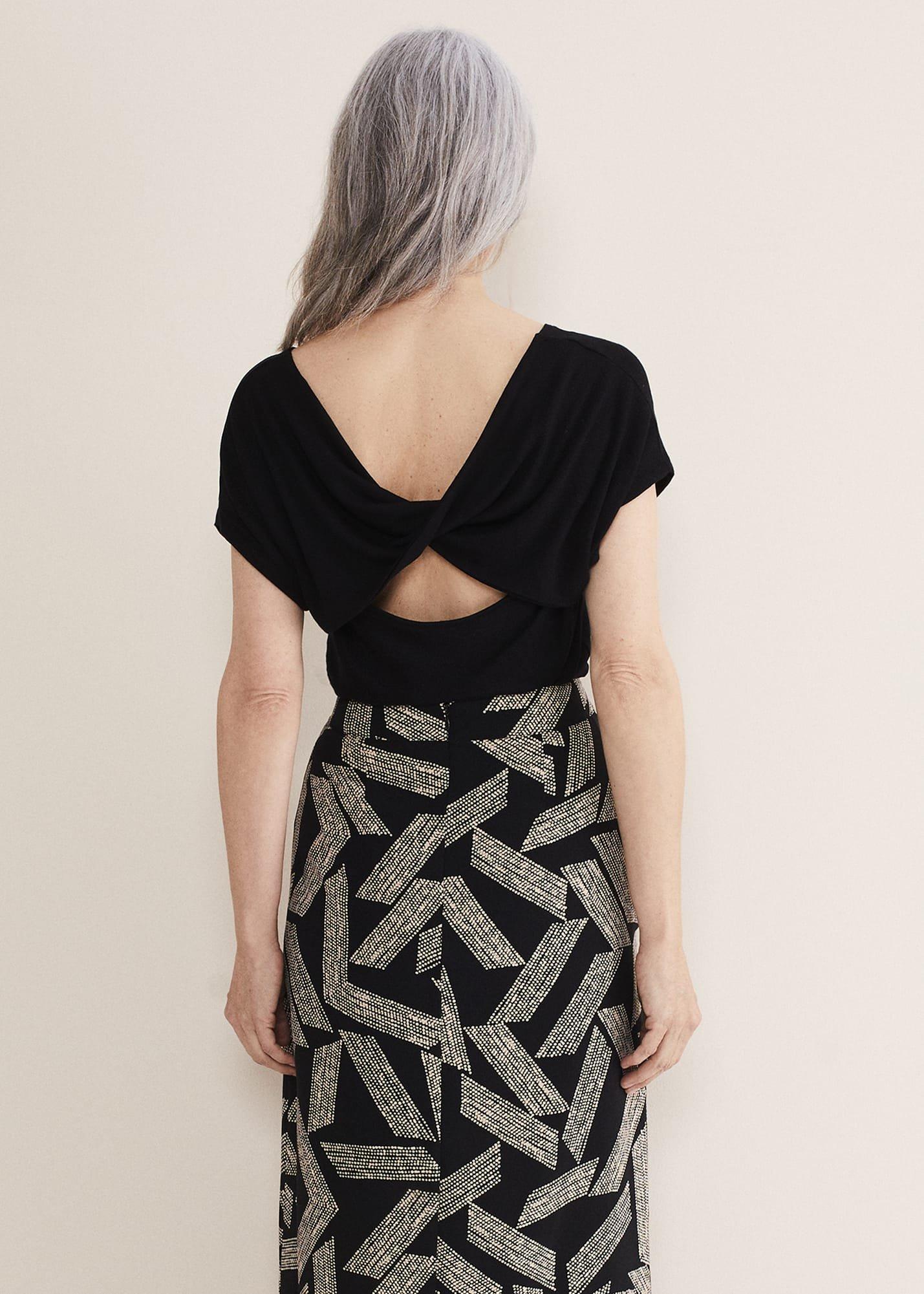 Neena Cowl Twist Back Tee