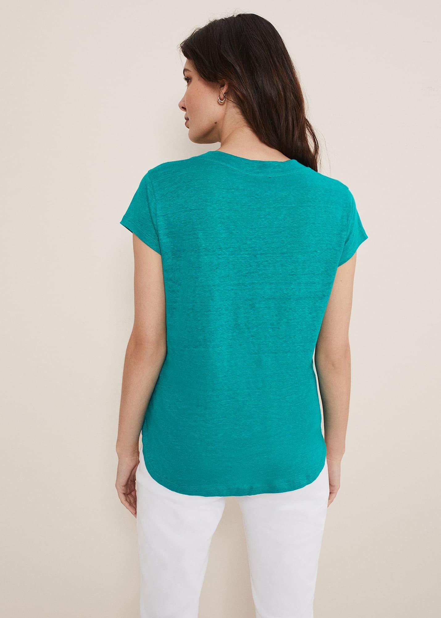 Emera V Neck Linen Top