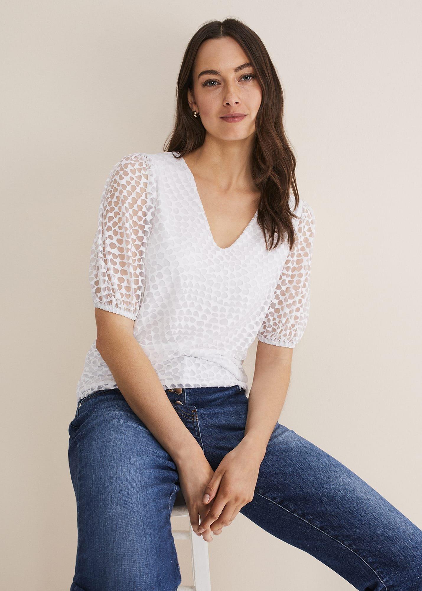 Hally Heart Burnout Top