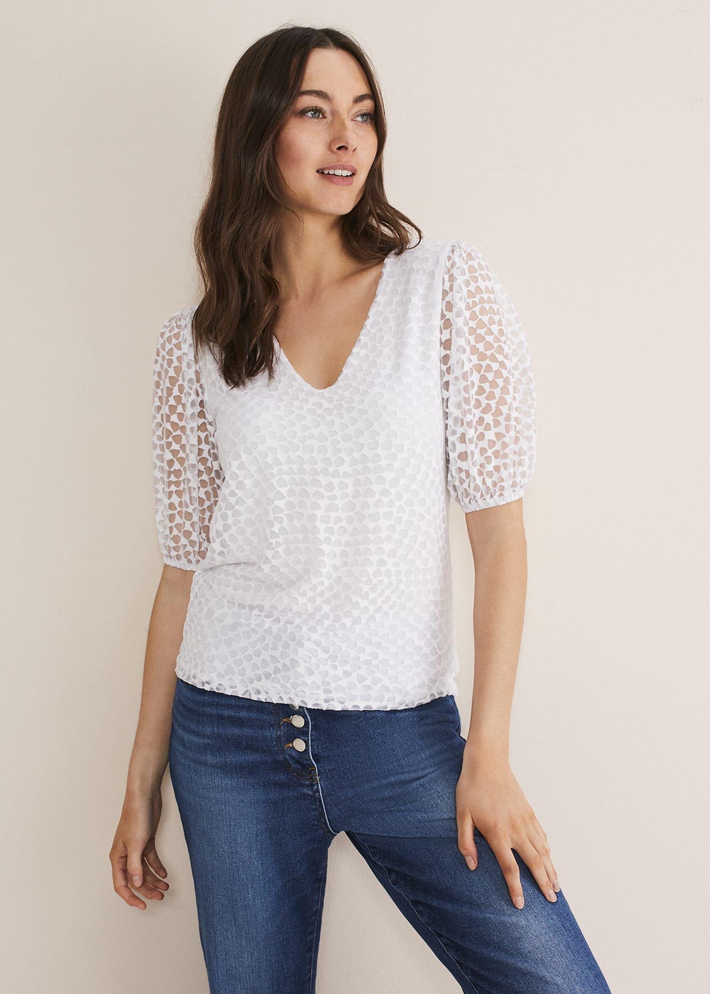 Hally Heart Burnout Top