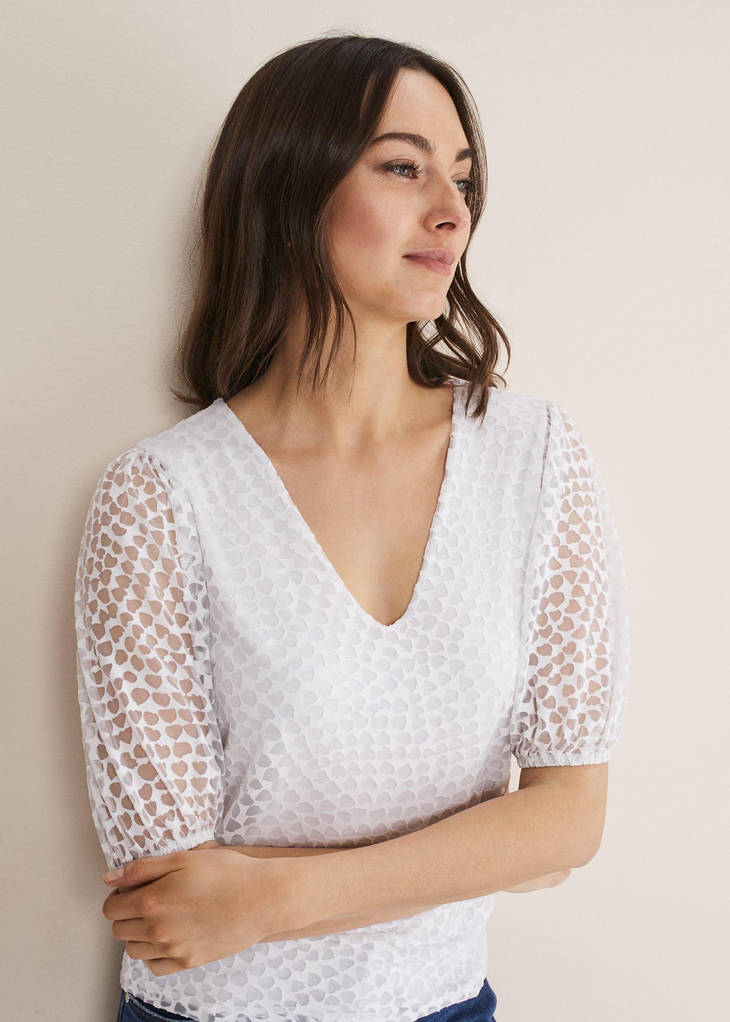 Hally Heart Burnout Top