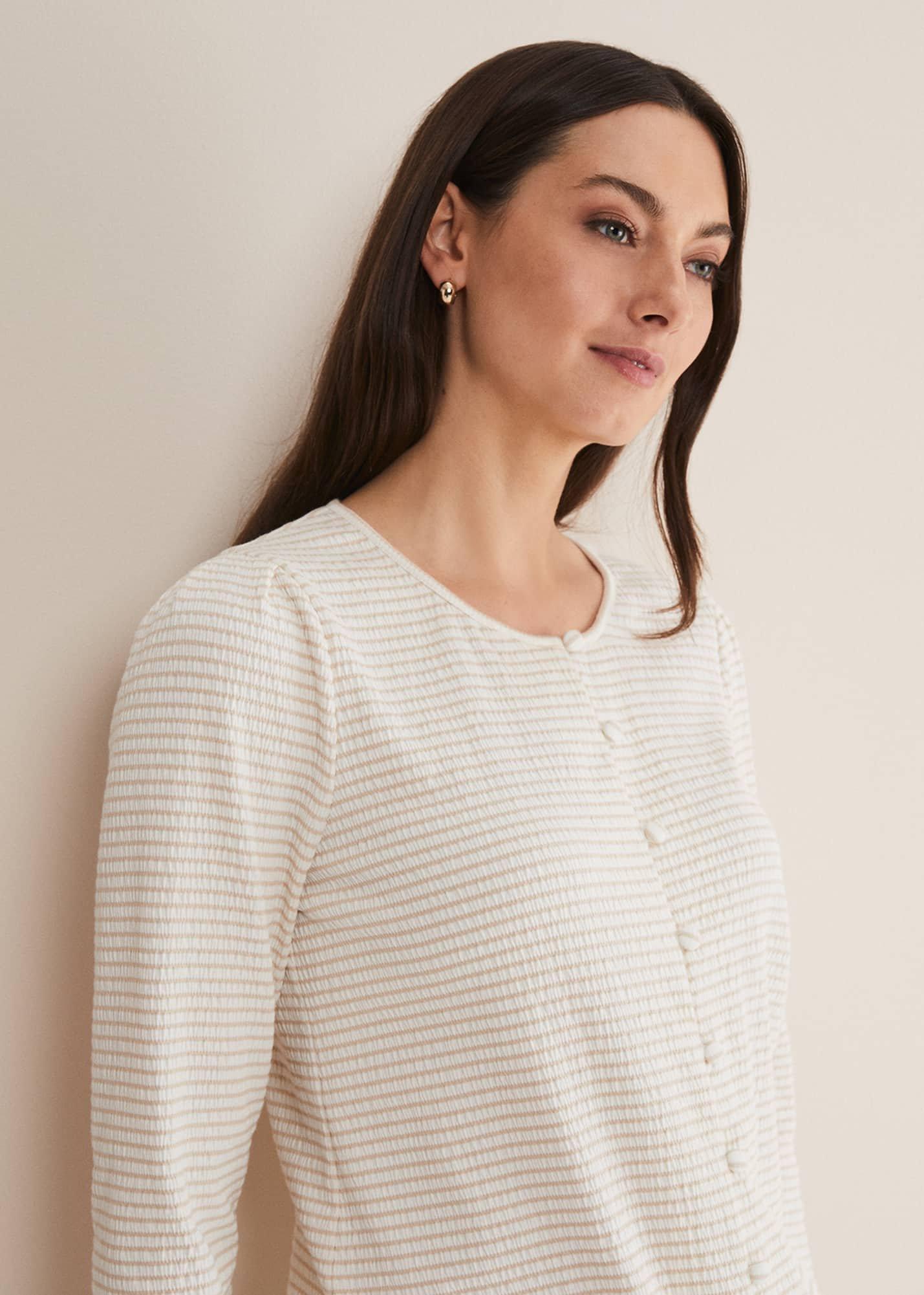 Krissie Textured Tie Front Top