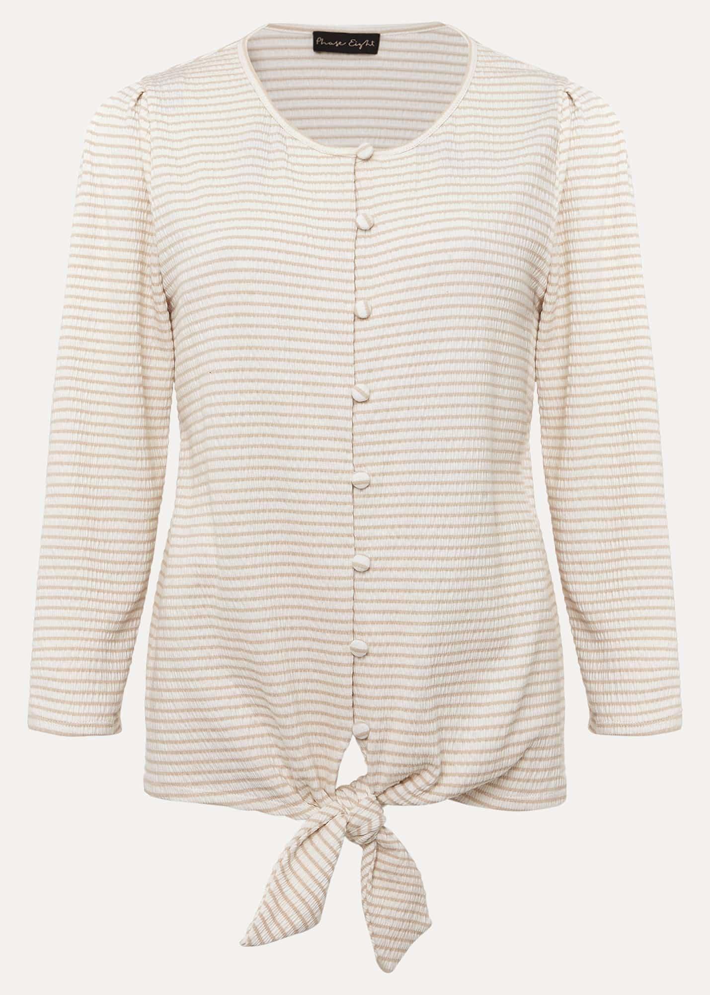 Krissie Textured Tie Front Top