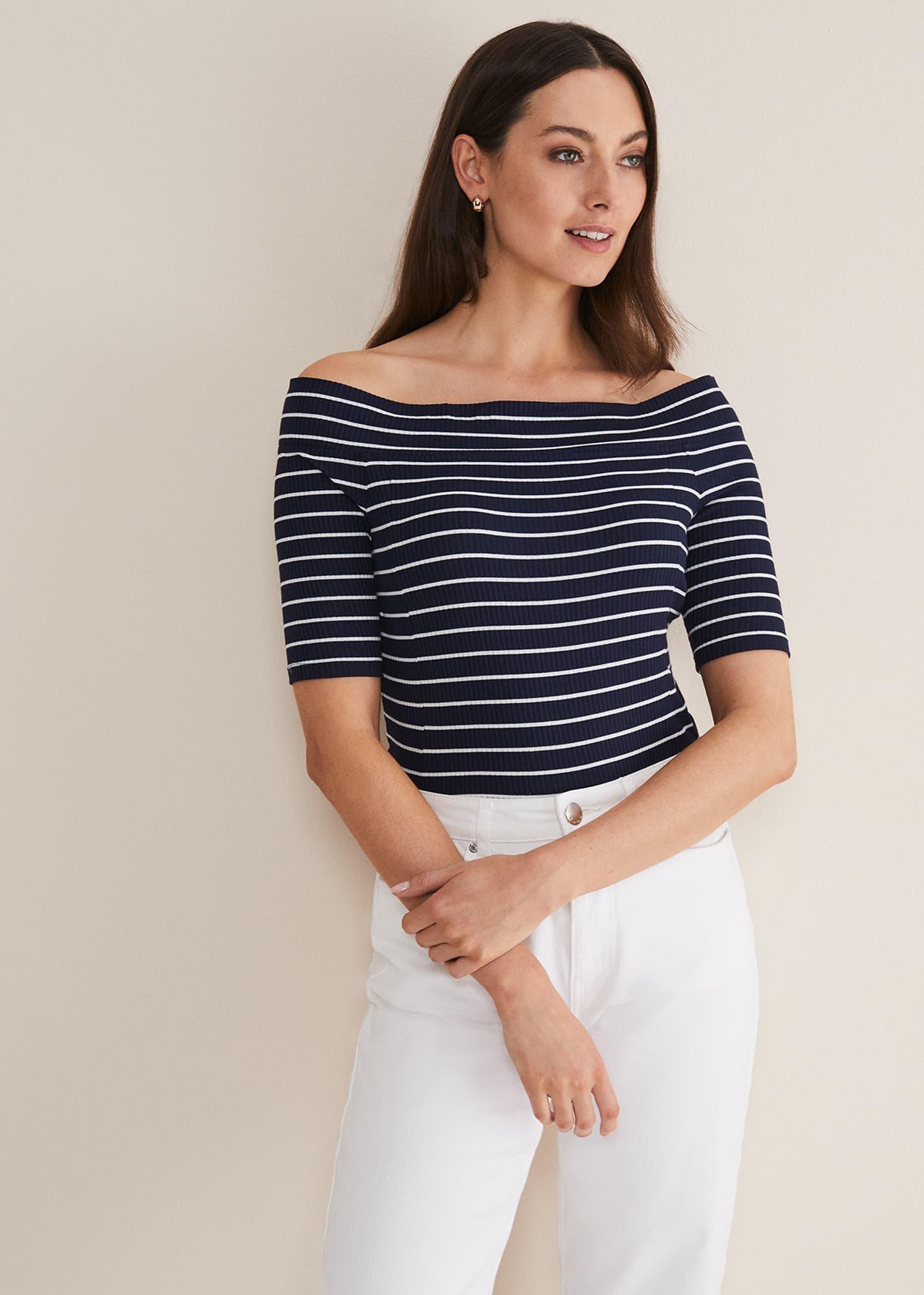 Taylah Striped Bandeau Top