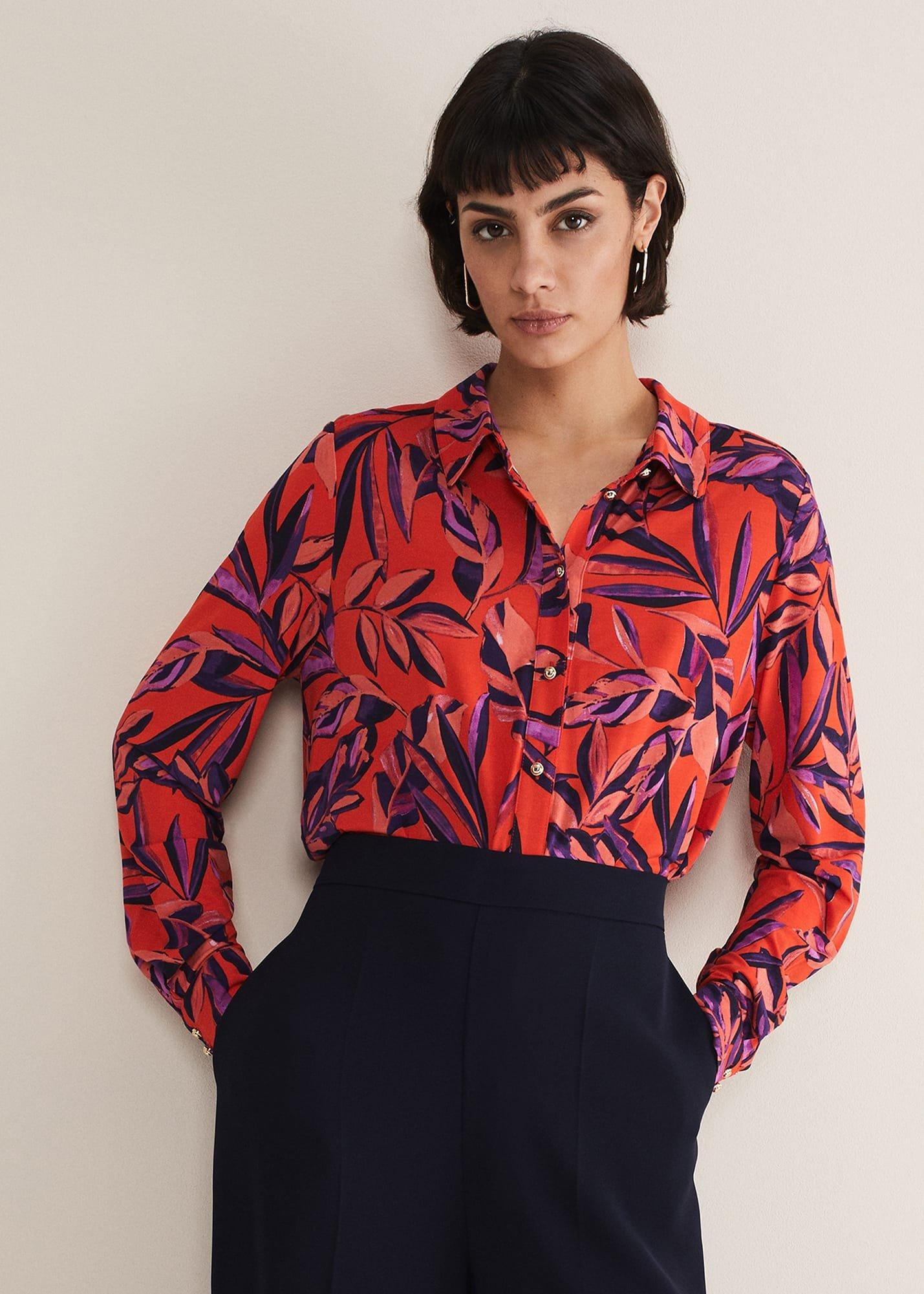 Shareen Leaf Print Shirt