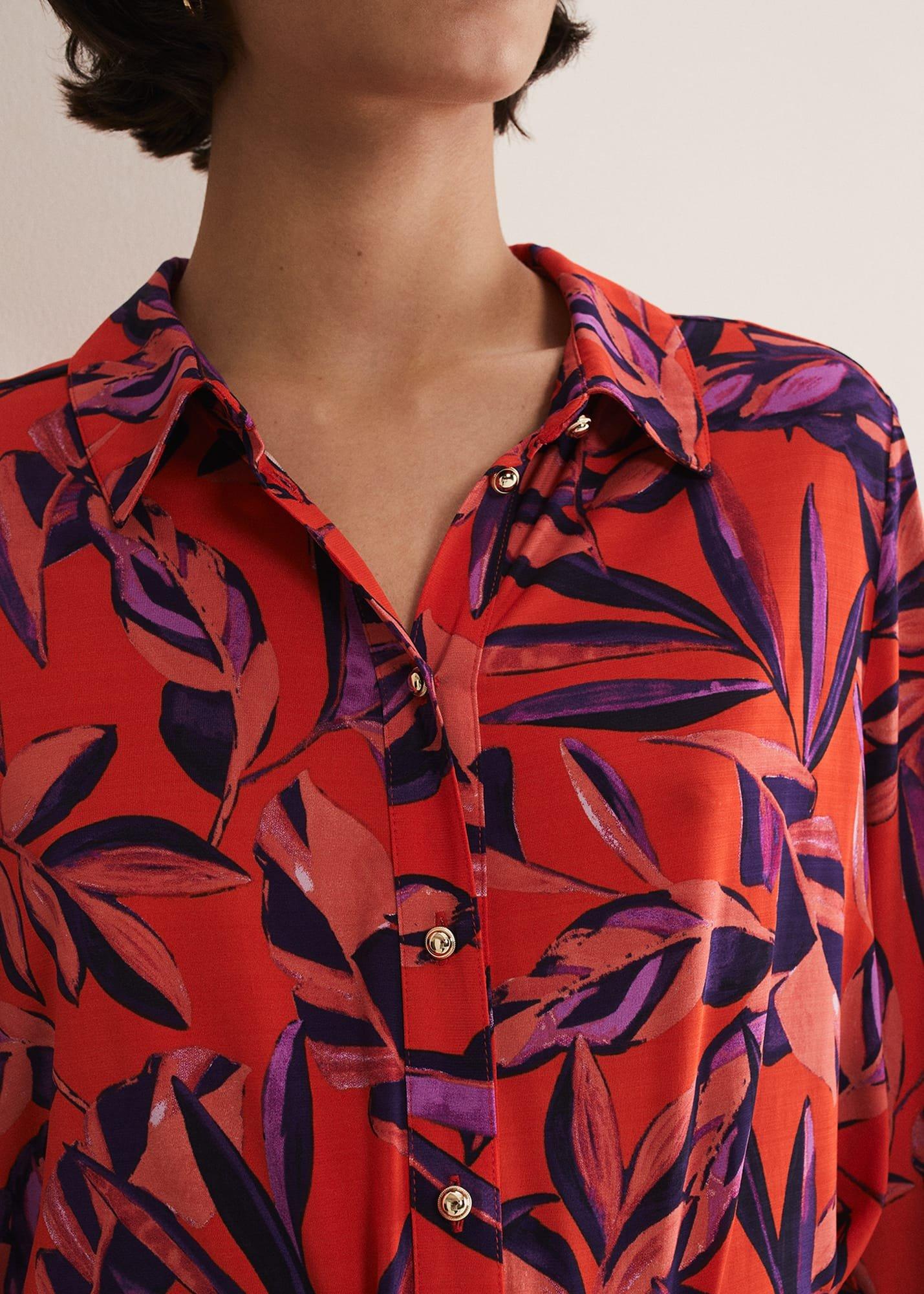 Shareen Leaf Print Shirt