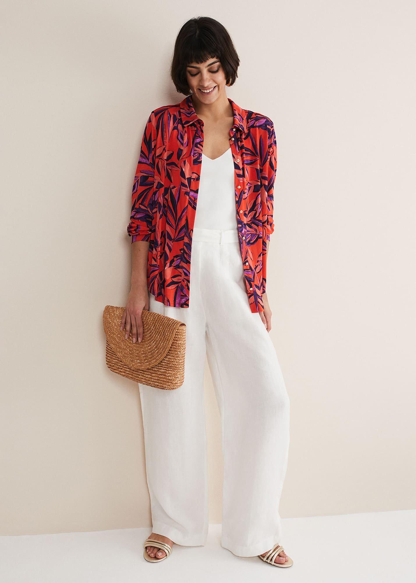 Shareen Leaf Print Shirt