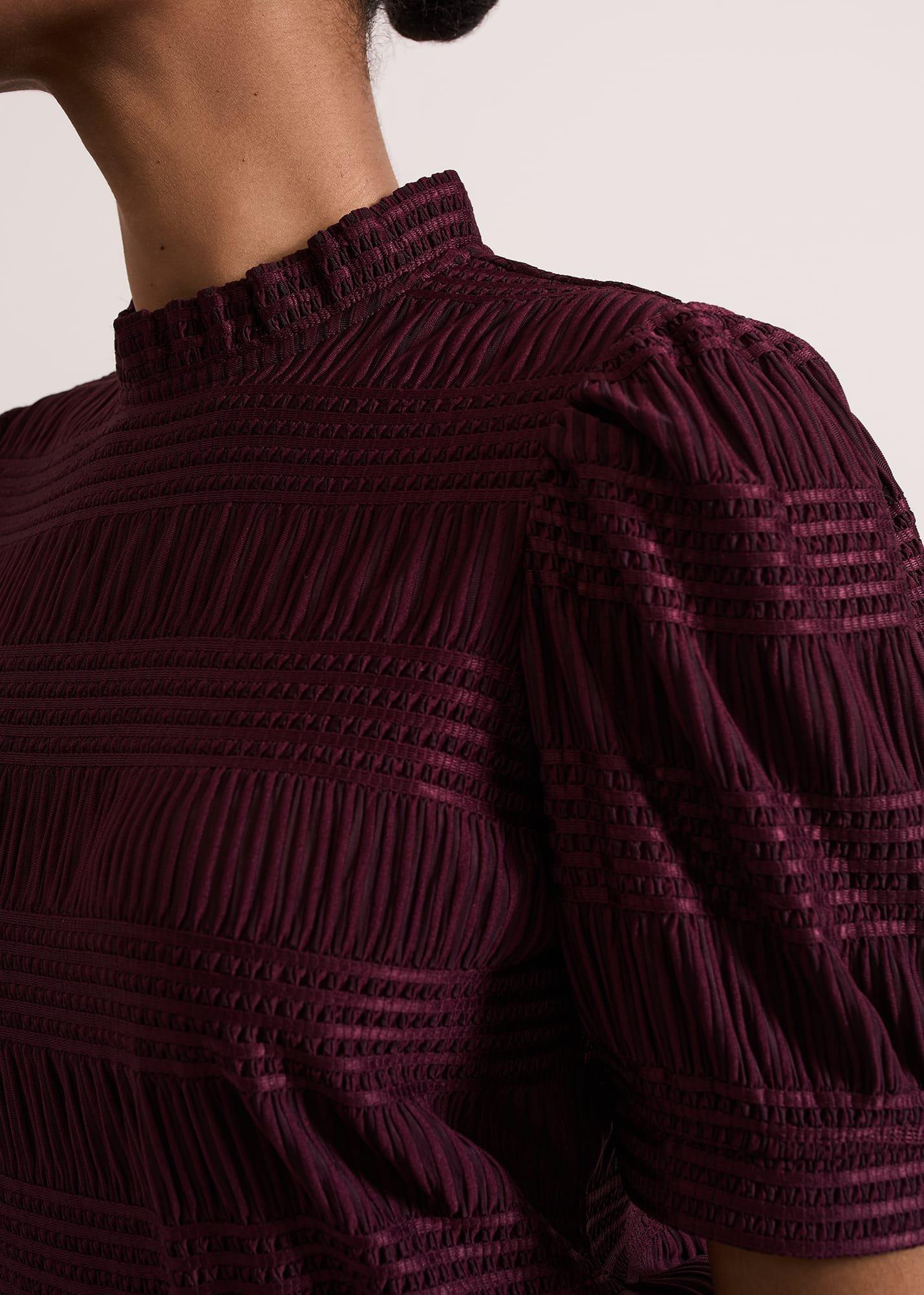 ${product-id}-Samiha Textured Top-Burgundy-${view-type}