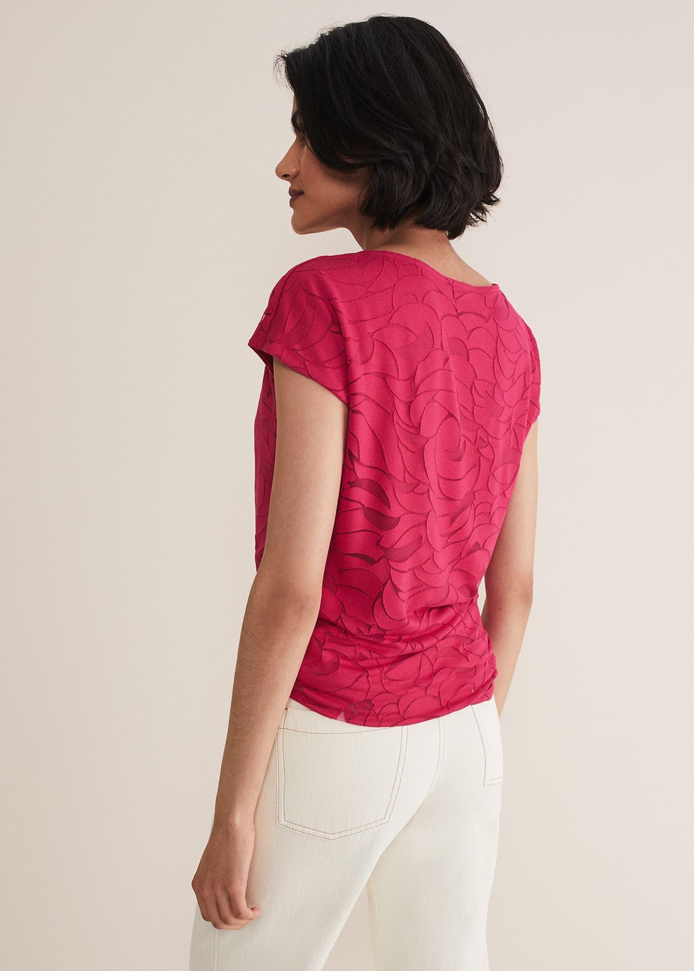 Trishna Burnout Cowl Neck Top