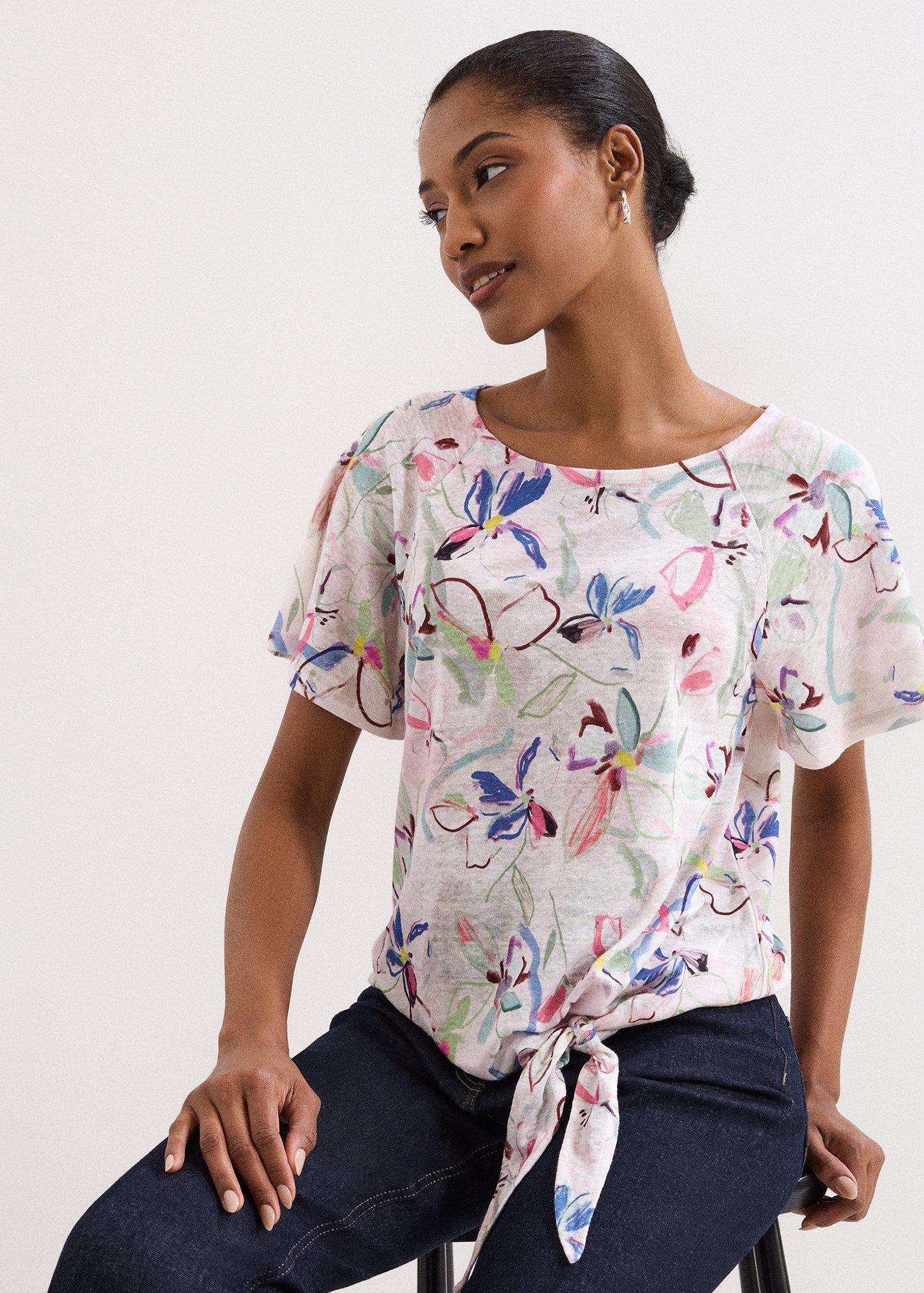 ${product-id}-Joanna Squiggle Linen Top-Multi-Coloured-${view-type}